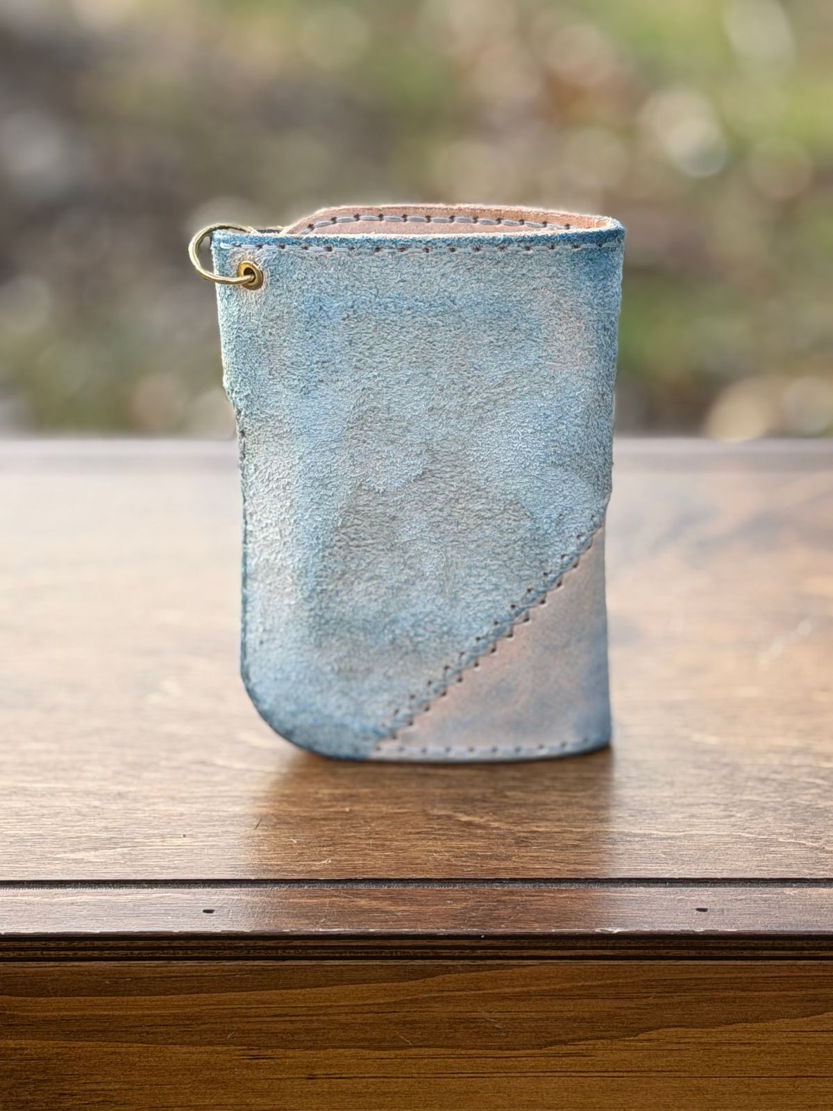 Photo by itsyaboisqueak on February 3, 2026 of the Harker Leatherworks FrankenWallet in Natural Veg Tan Smooth/Roughout.