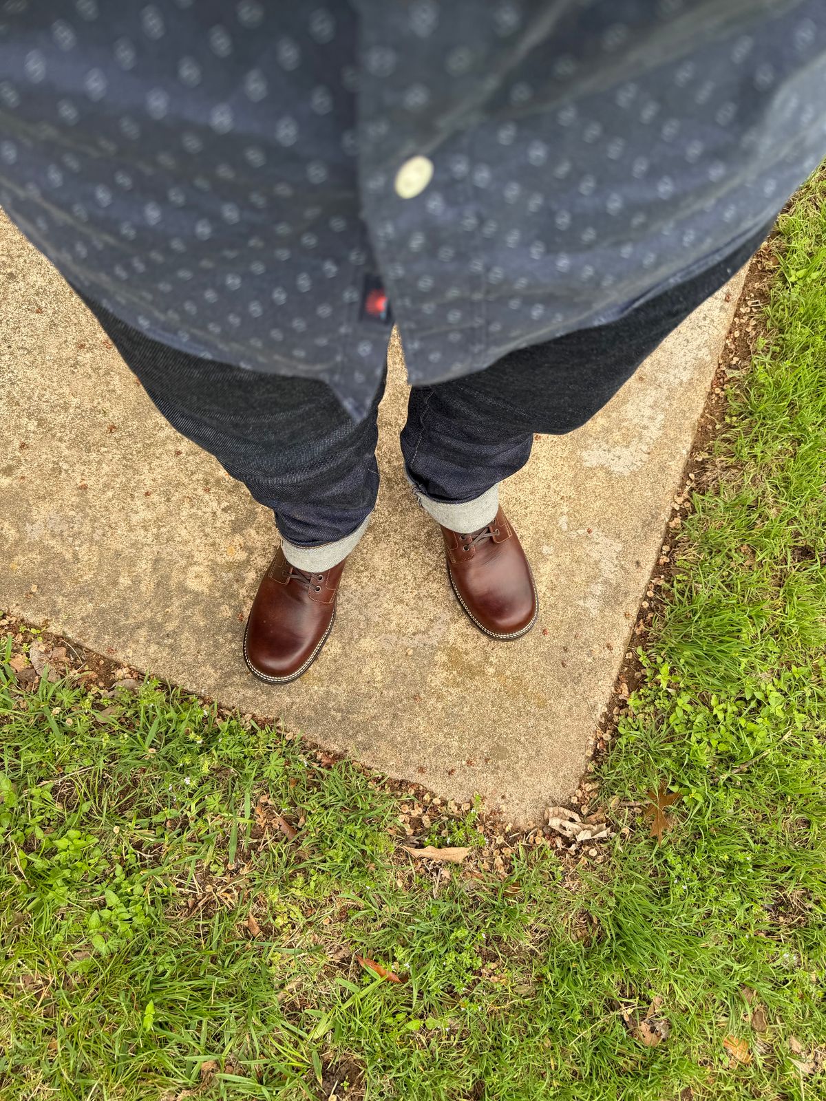 Photo by itsyaboisqueak on March 10, 2026 of the Skuce 7” Boot in Badalassi Carlo Walnut Nemesis.