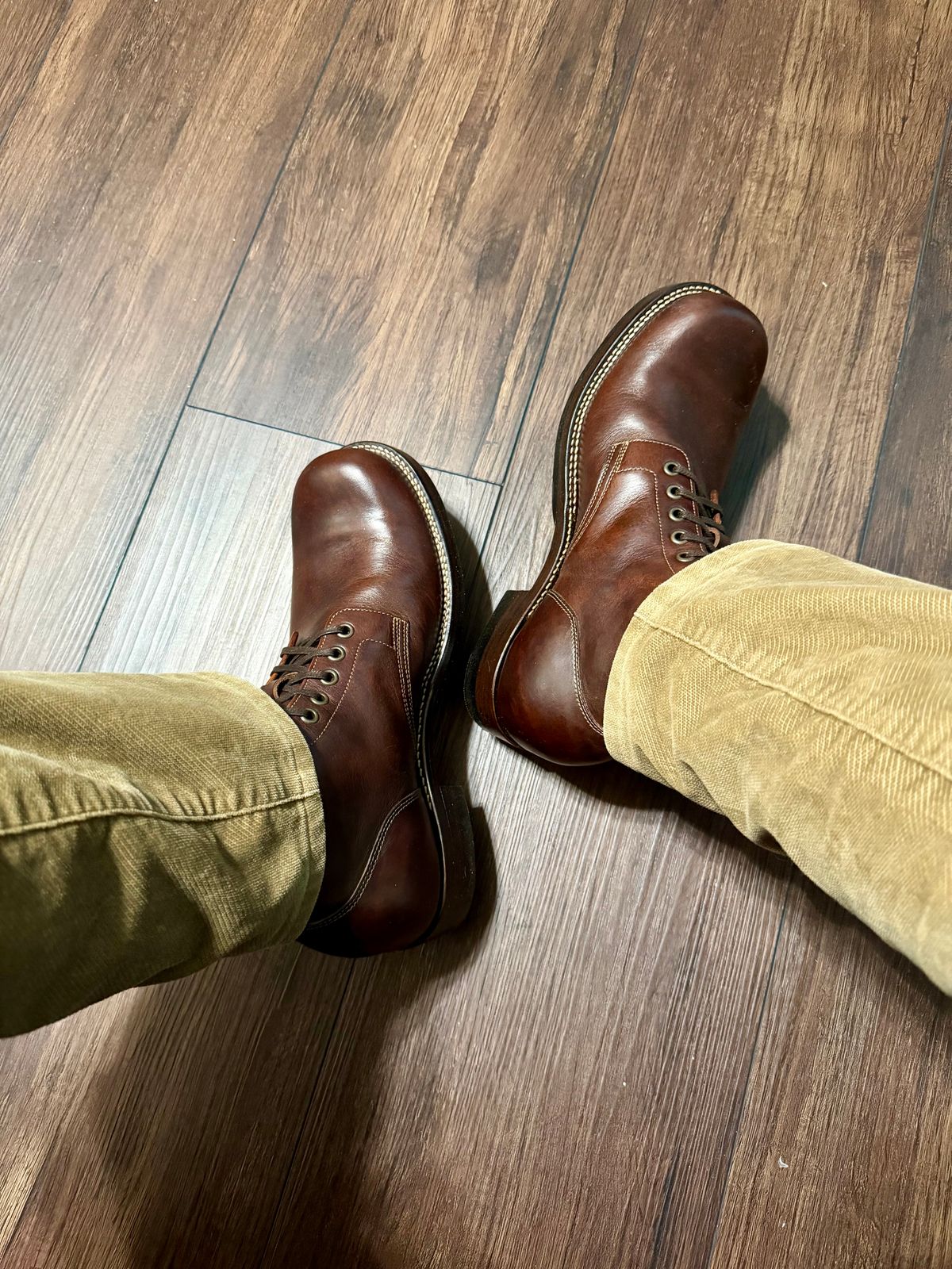 Photo by itsyaboisqueak on March 13, 2026 of the Skuce 7” Boot in Badalassi Carlo Walnut Nemesis.