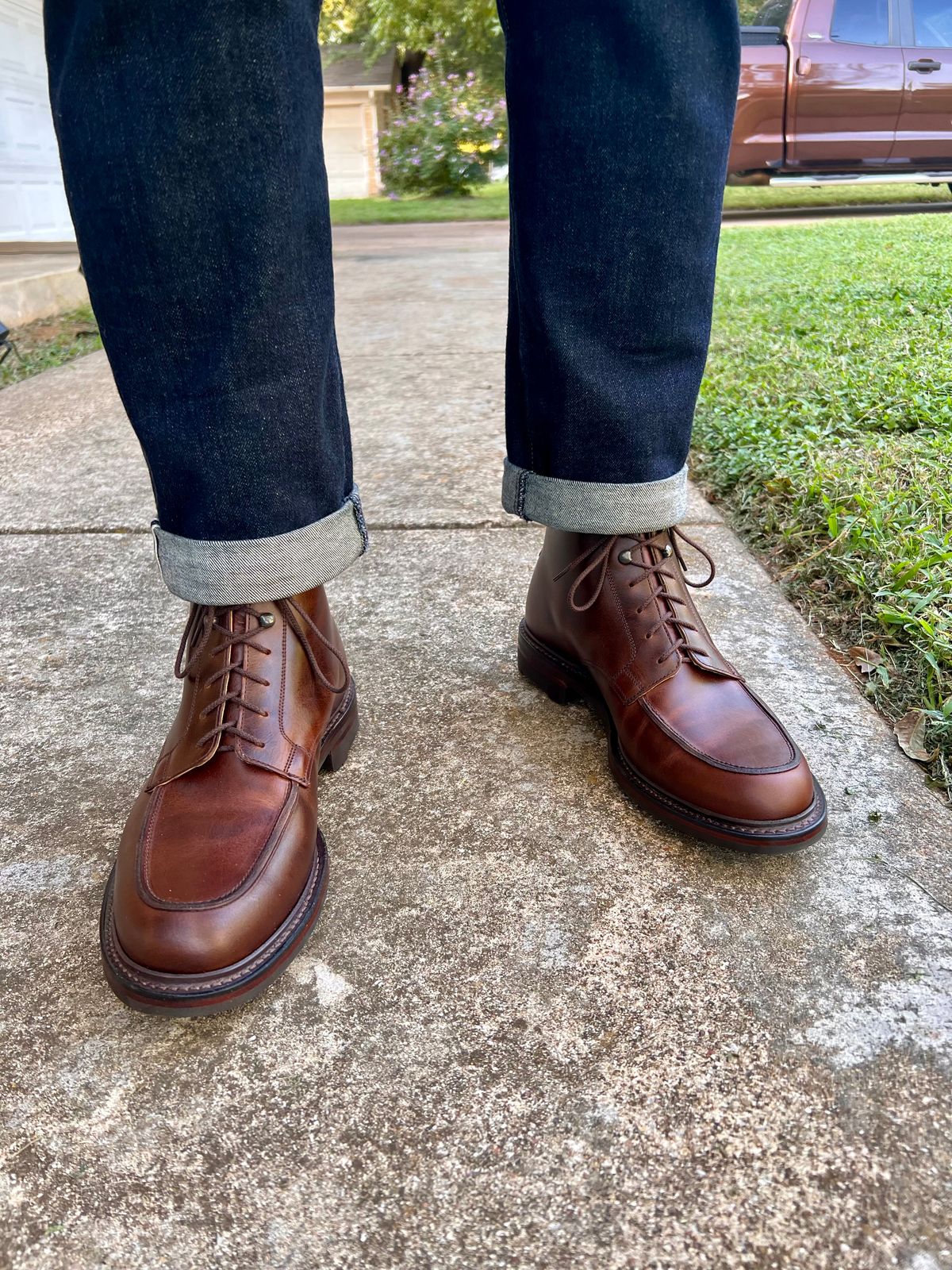 Photo by itsyaboisqueak on September 12, 2025 of the Crockett & Jones Donegal 2 in Chocolate Hurricane Hide.