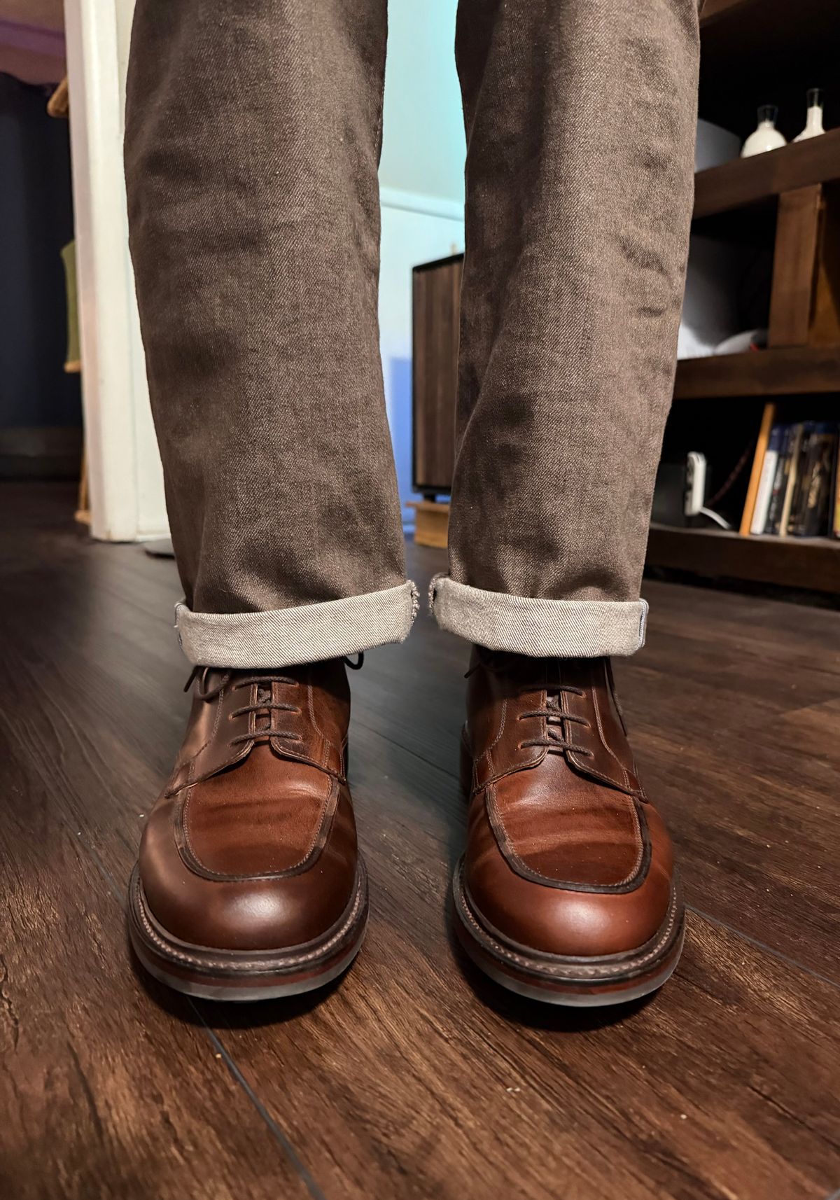 Photo by itsyaboisqueak on November 8, 2025 of the Crockett & Jones Donegal 2 in Chocolate Hurricane Hide.