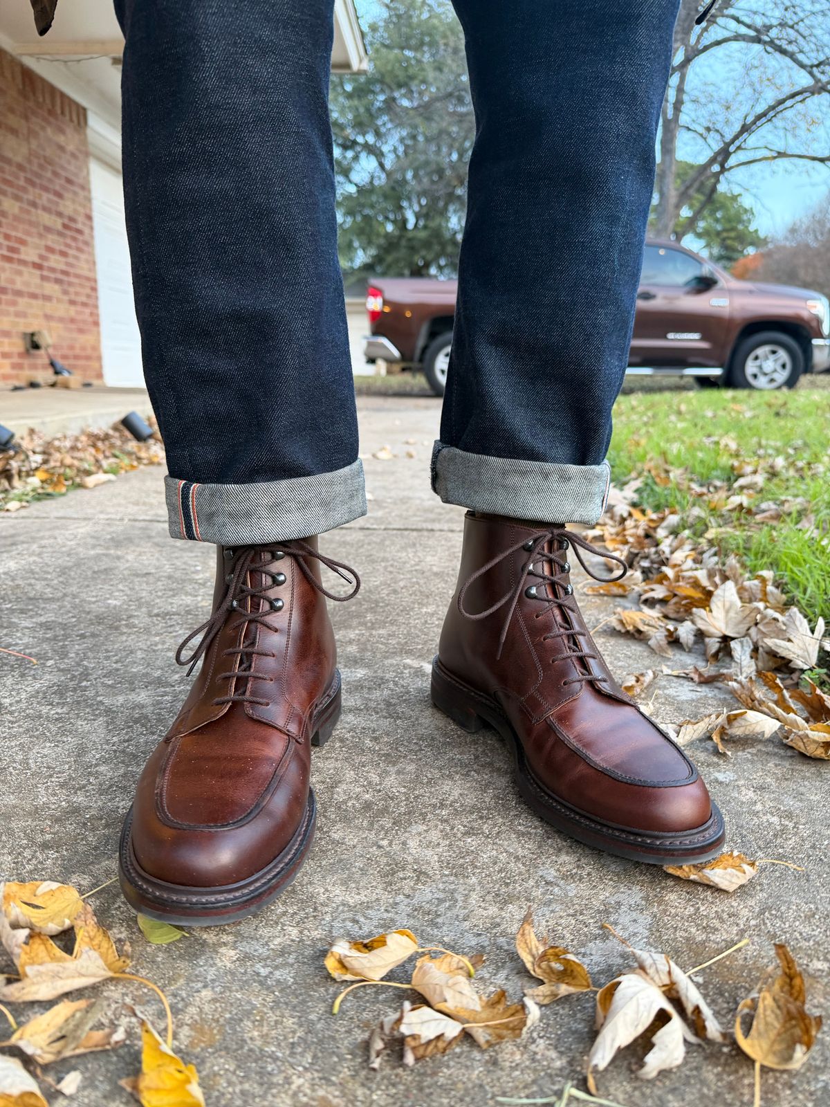 Photo by itsyaboisqueak on December 16, 2025 of the Crockett & Jones Donegal 2 in Chocolate Hurricane Hide.