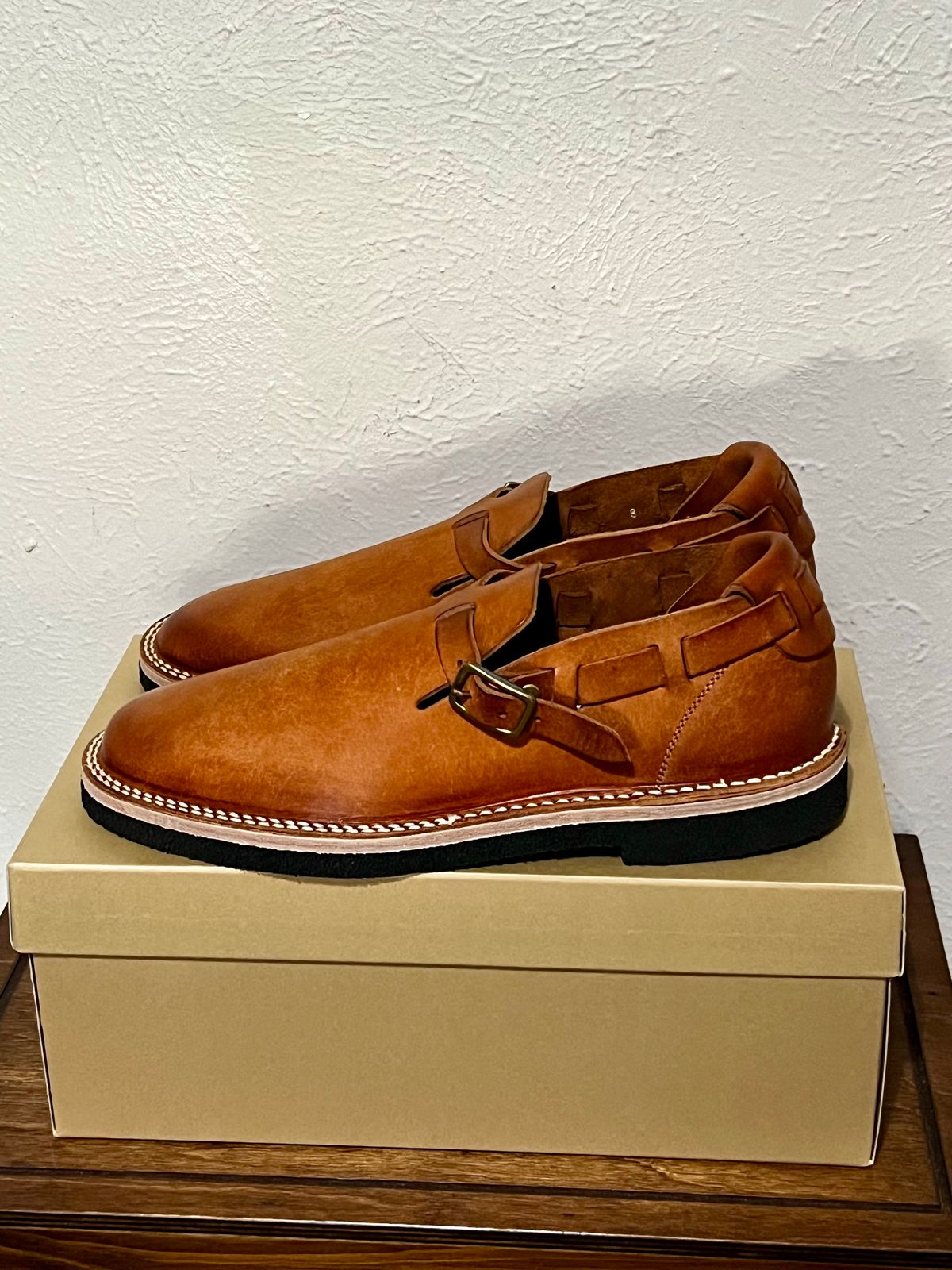 Photo by itsyaboisqueak on August 8, 2025 of the Moto Belt Slip On in Italian Cow Leather.