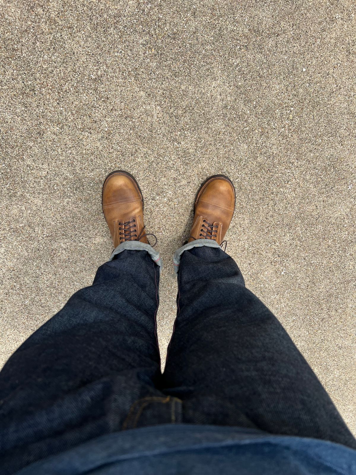 Photo by itsyaboisqueak on May 16, 2025 of the Viberg N-1 in Horween Natural Cypress.