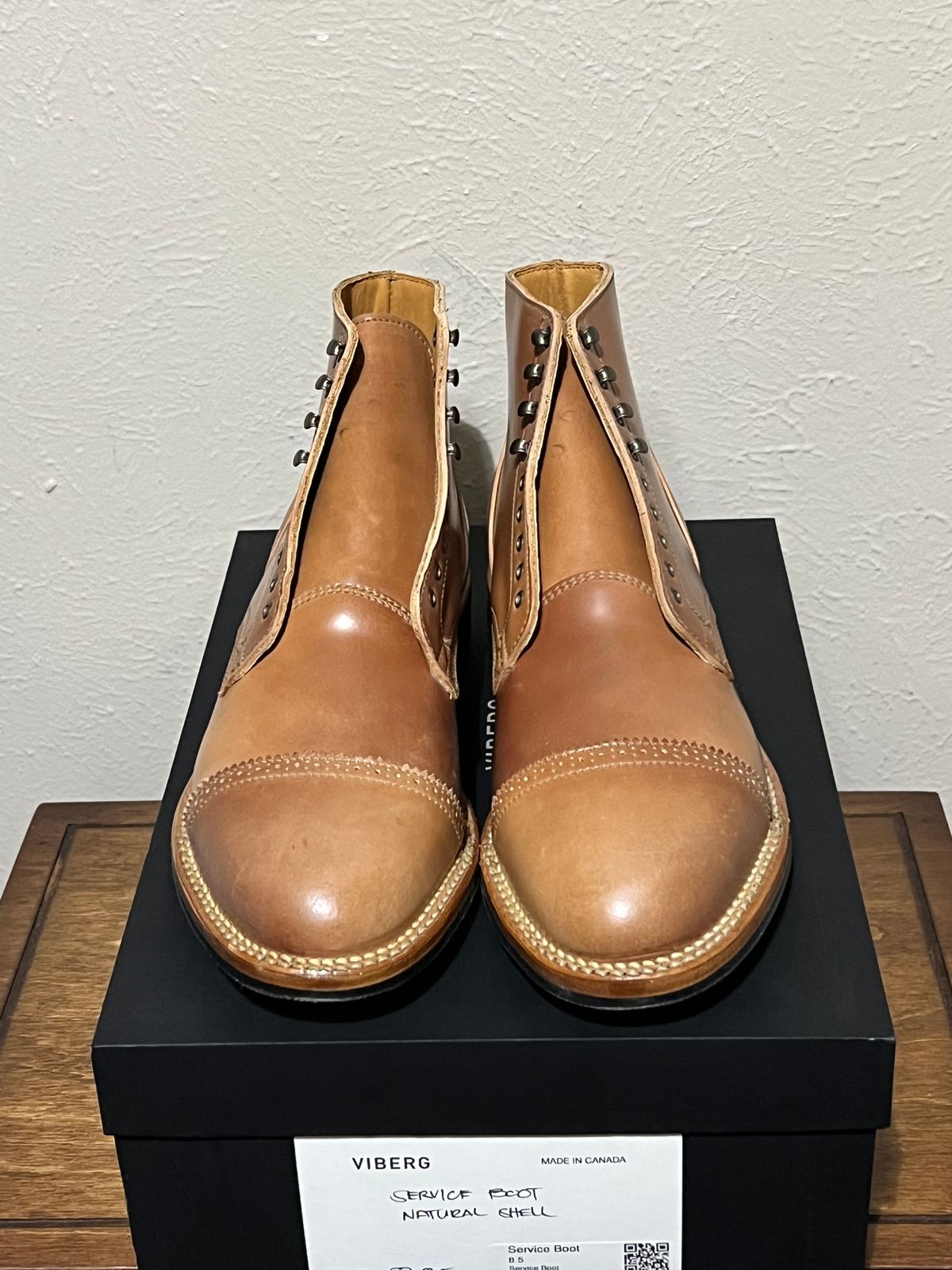 Photo by itsyaboisqueak on December 1, 2024 of the Viberg Service Boot in Horween Natural Shell Cordovan.