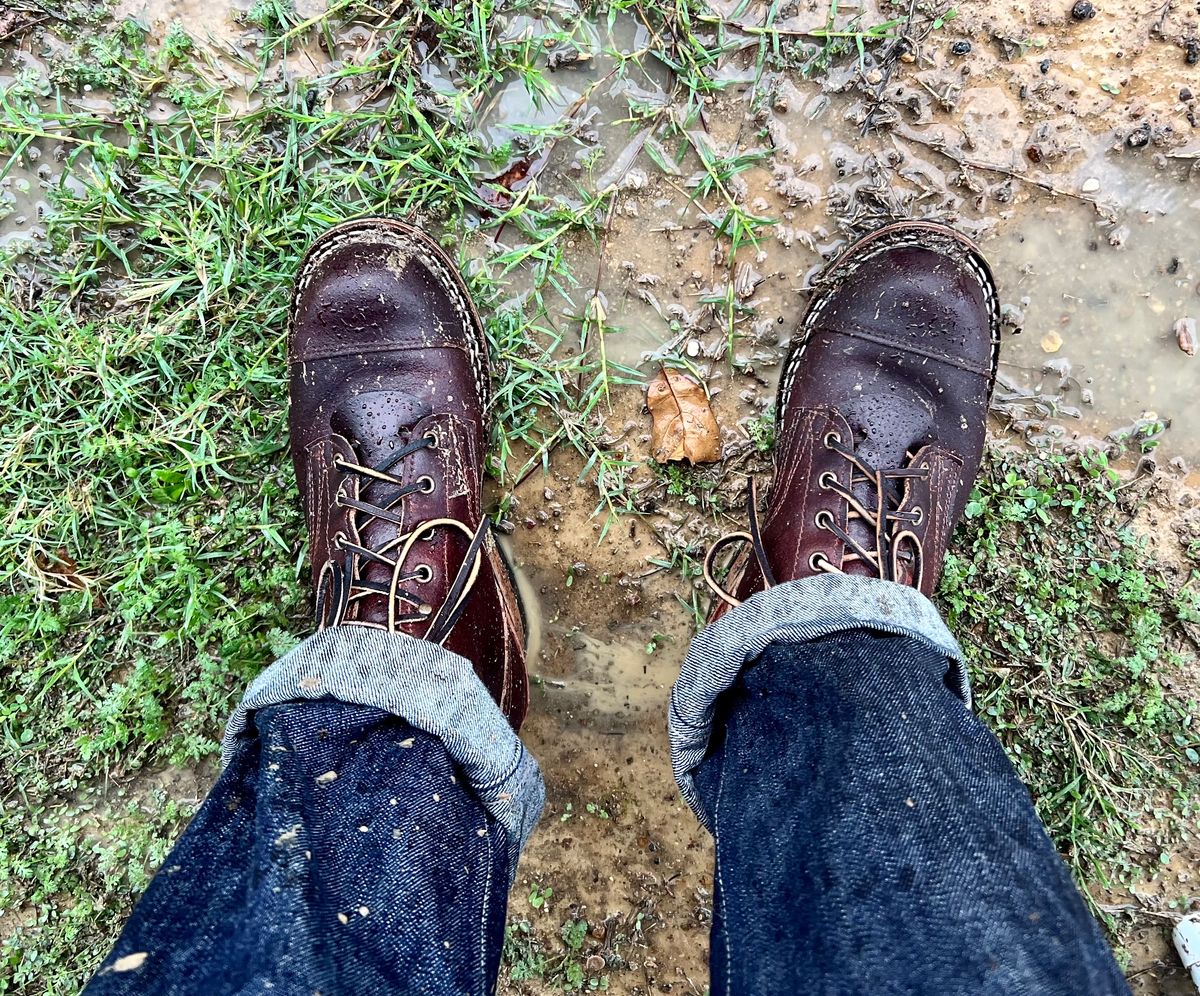 Photo by itsyaboisqueak on October 21, 2023 of the Nicks MTO in Horween Tan Waxed Flesh.