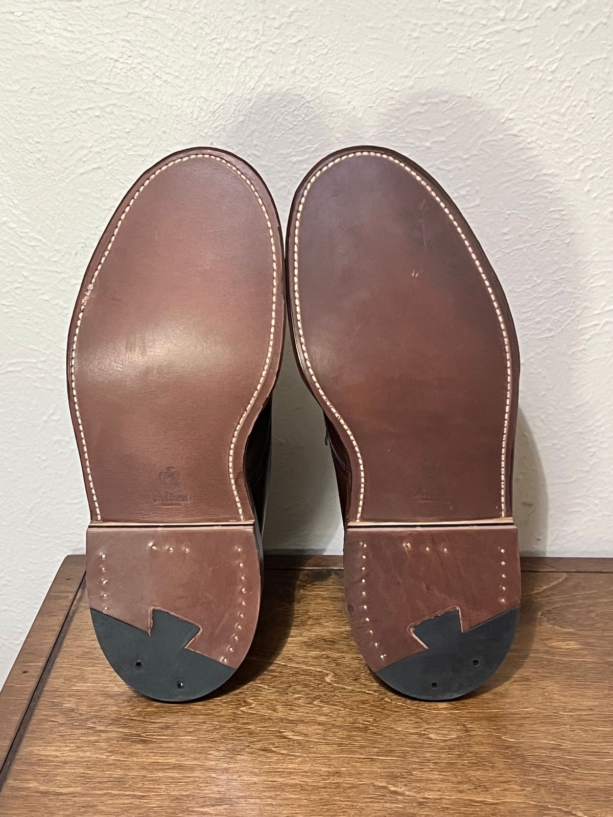 Photo by itsyaboisqueak on April 4, 2024 of the Alden Stitchdown ‘Otis’ Indy in Brown Calfskin.