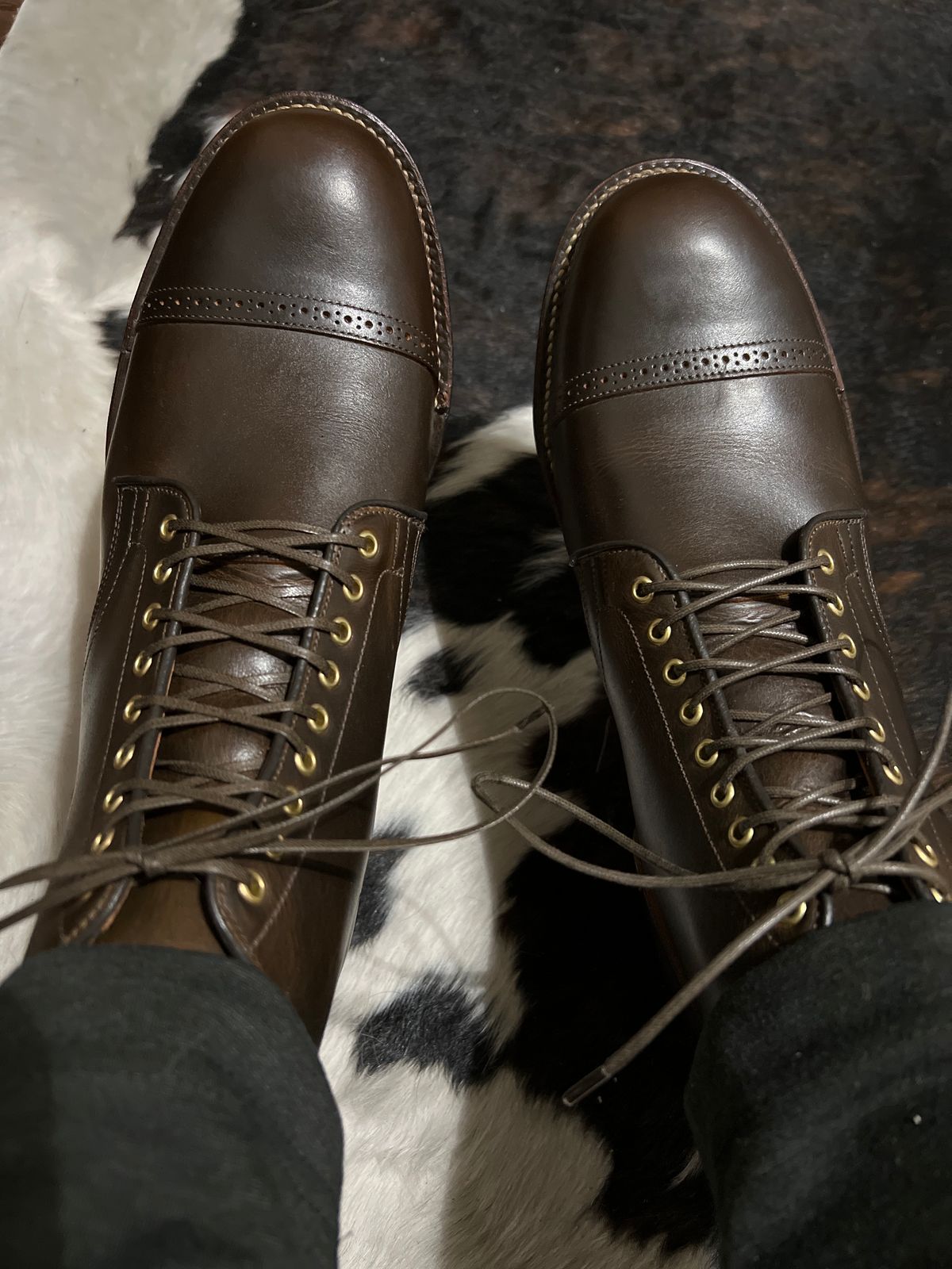 Photo by itsyaboisqueak on December 28, 2023 of the Viberg Service Boot BCT in Gallun Caper Viking Calf.