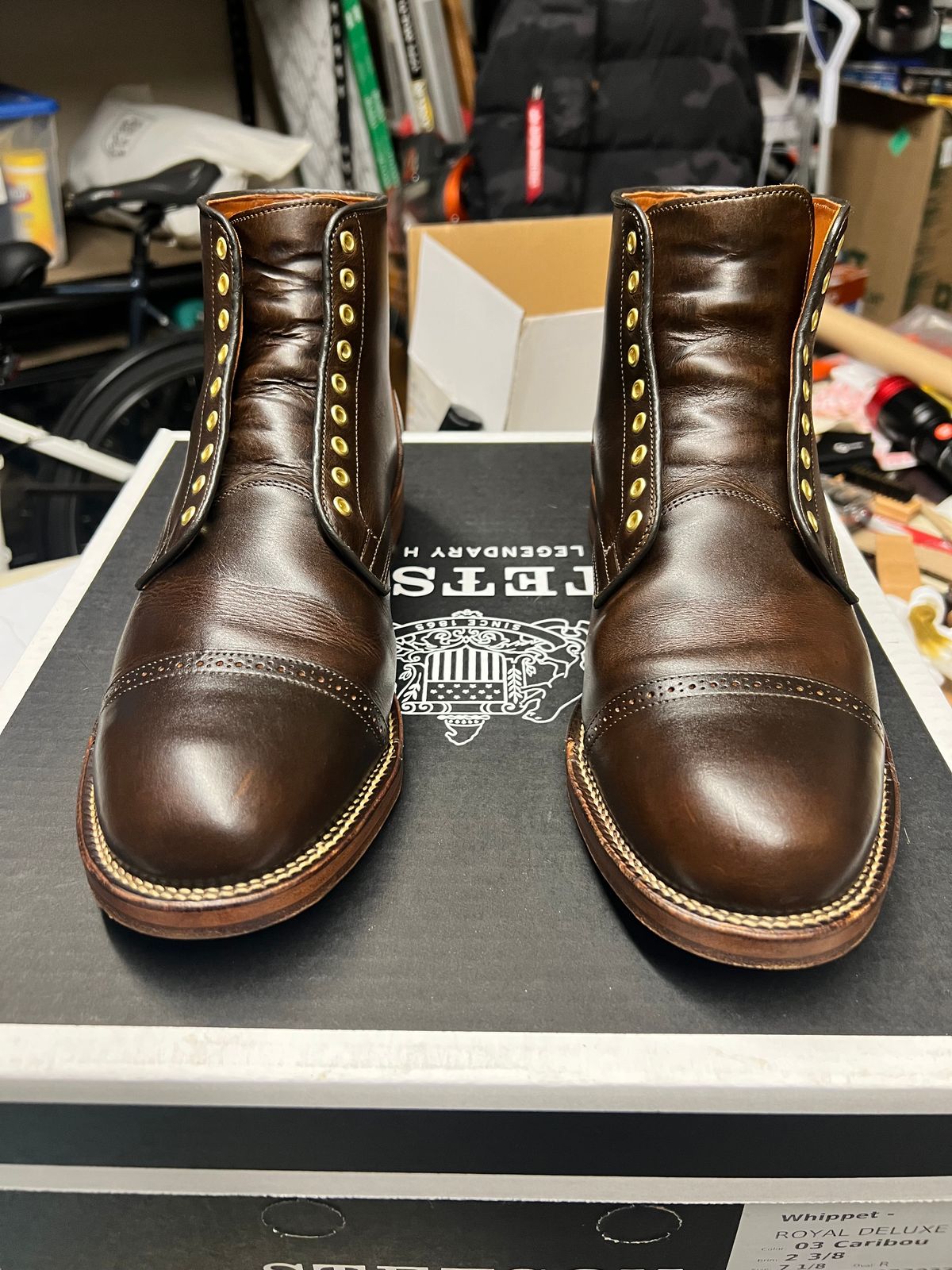 Photo by itsyaboisqueak on April 1, 2025 of the Viberg Service Boot BCT in Gallun Caper Viking Calf.