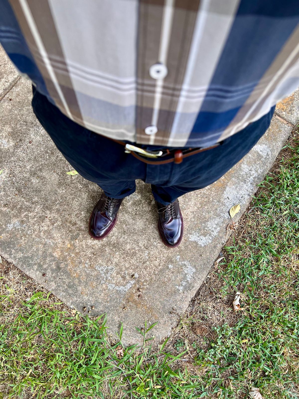 Photo by itsyaboisqueak on August 19, 2025 of the Alden V-Tip Blucher in Horween Color 8 Shell Cordovan.