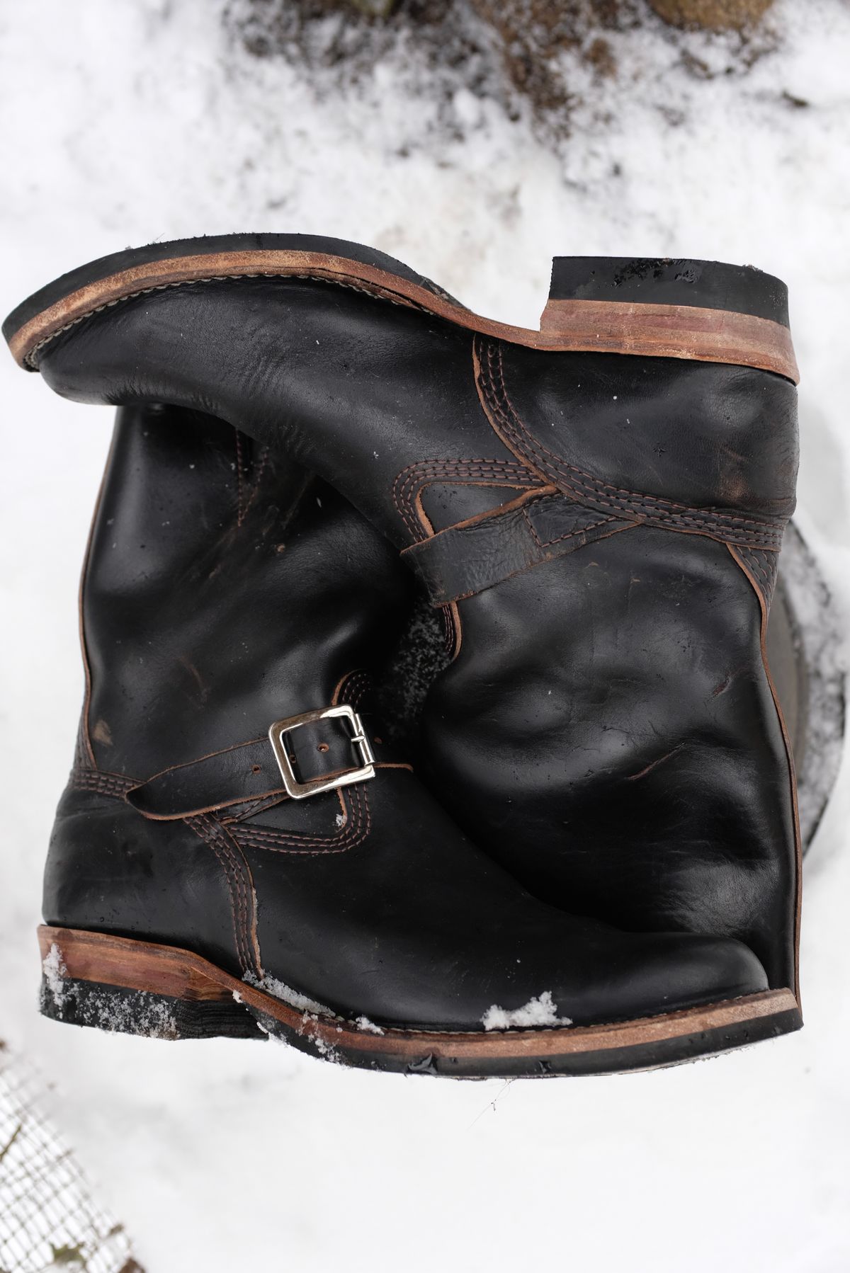 Photo by chromepak.jack on December 5, 2023 of the Wesco Mister Lou in Horween Black Chromexcel Horsehide.