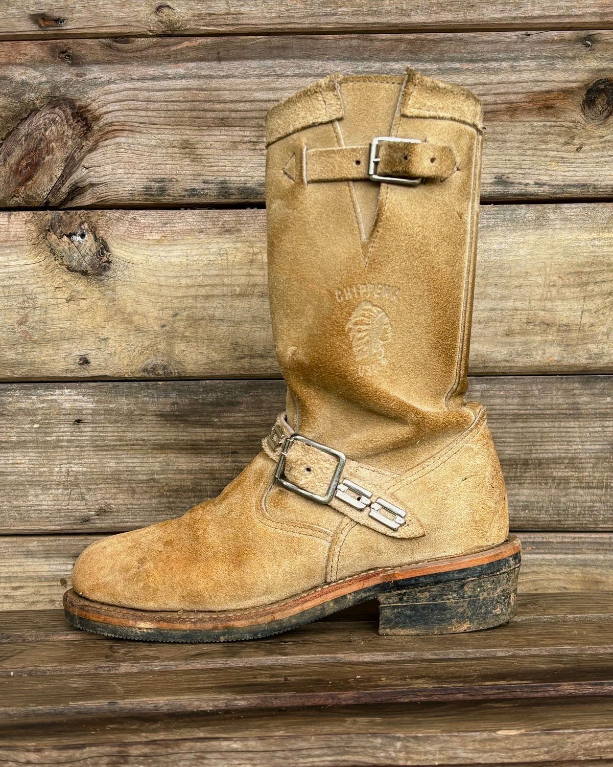 Photo by luutruc07 on December 5, 2024 of the Chippewa 11" Engineer Boot in Laramie Retan.