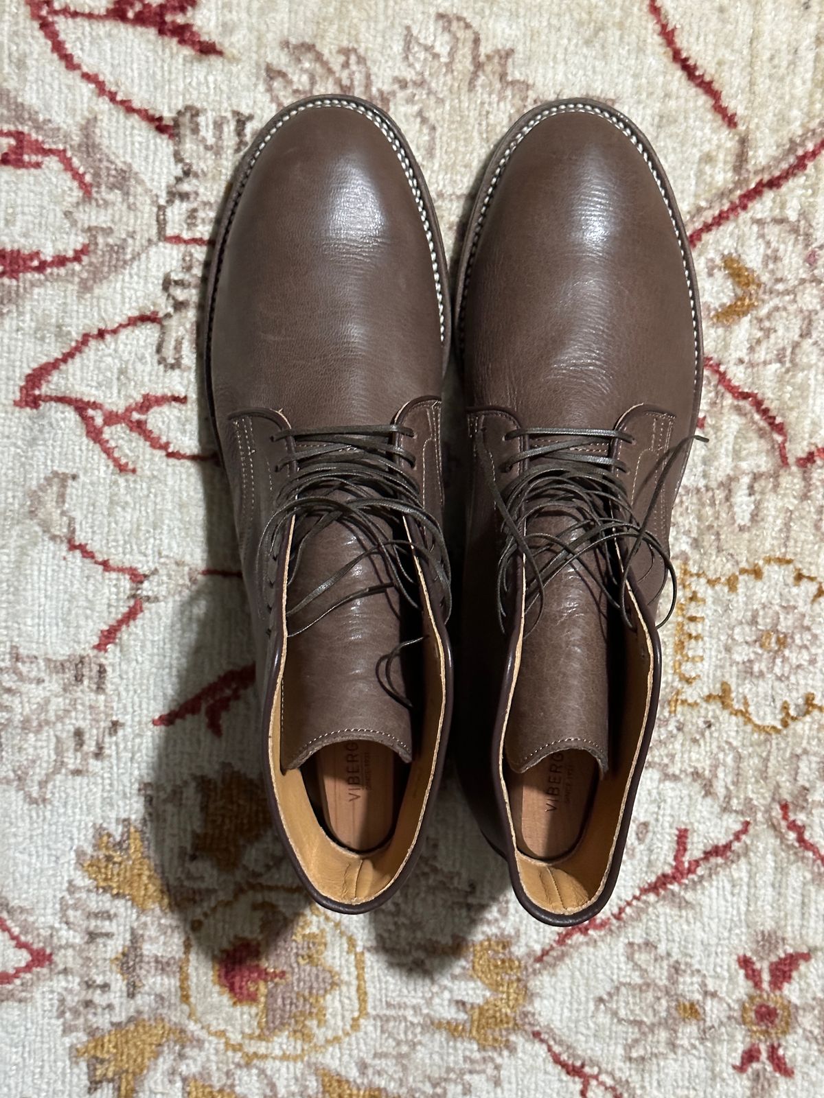 Photo by mattmcmhn on November 7, 2023 of the Viberg Derby Boot in Brown Glacé Deer.