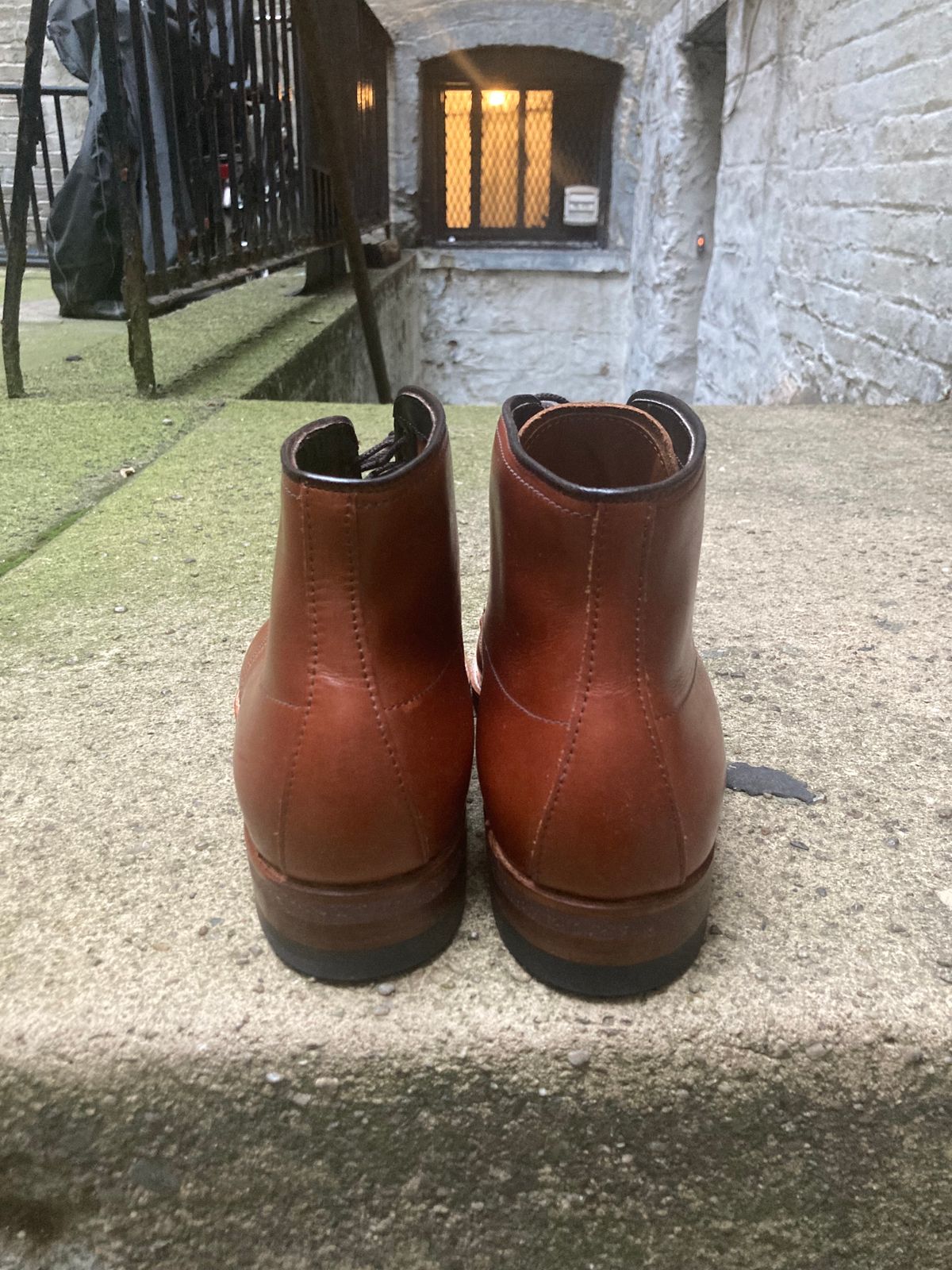 Photo by jamwithsam on October 3, 2023 of the Alden Indy Boot in Brown Atlantic Club Calf.