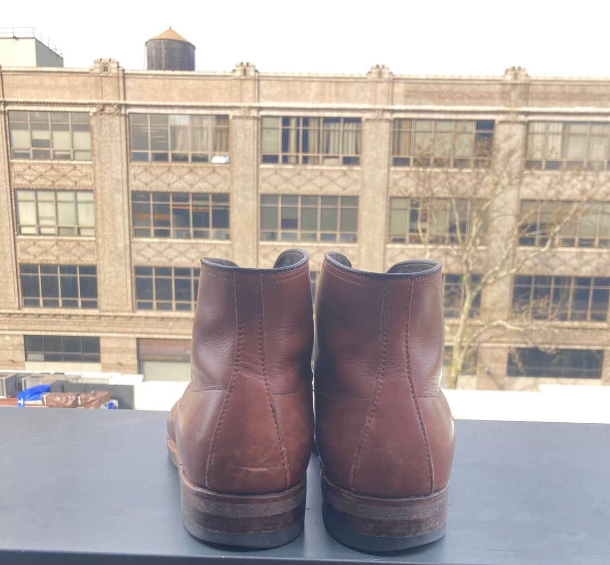 Photo by jamwithsam on November 4, 2023 of the Alden Indy Boot in Brown Atlantic Club Calf.