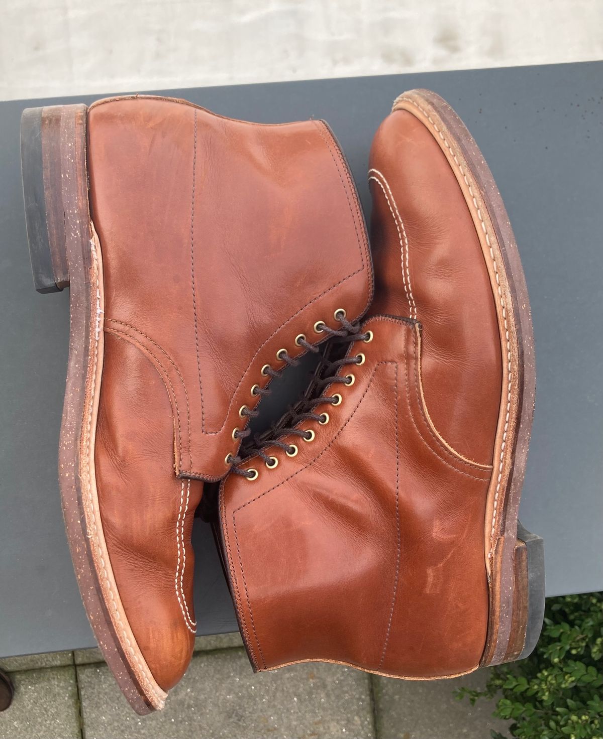 Photo by jamwithsam on November 4, 2023 of the Alden Indy Boot in Brown Atlantic Club Calf.