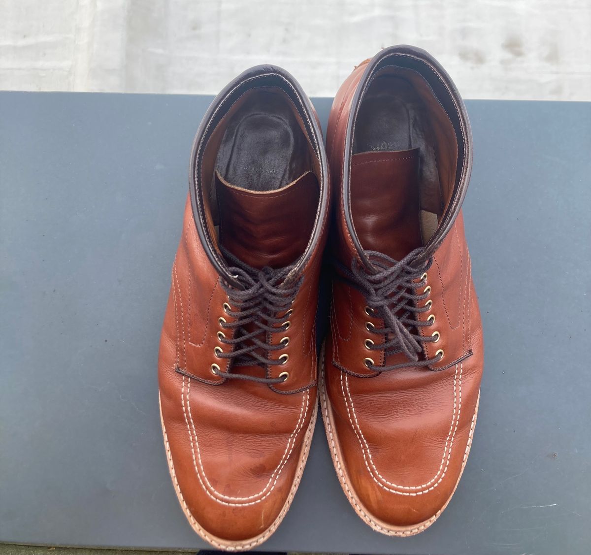 Photo by jamwithsam on November 4, 2023 of the Alden Indy Boot in Brown Atlantic Club Calf.