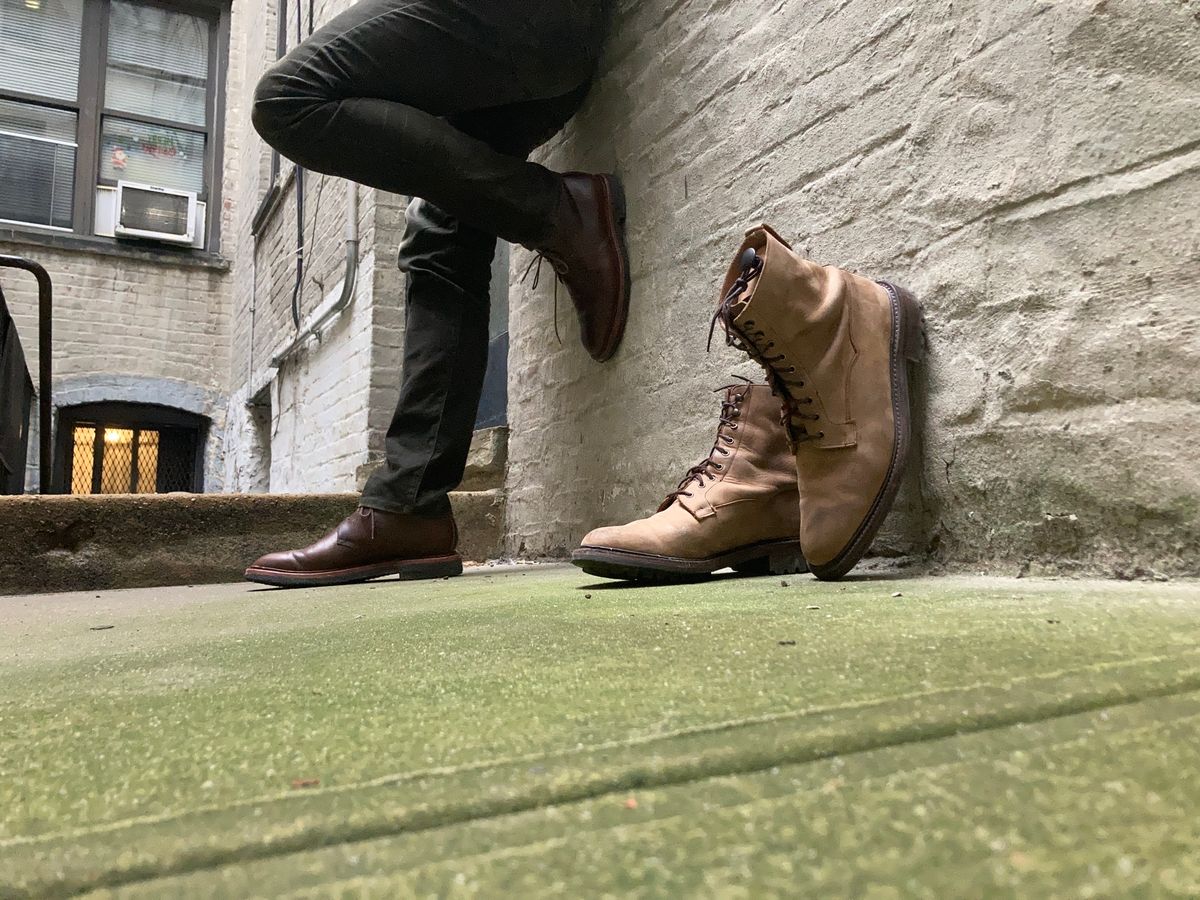 Photo by jamwithsam on January 3, 2023 of the Crockett & Jones Grizedale in Horween Bronze Oiled Sides.