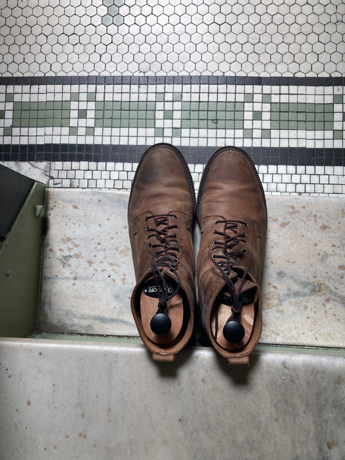 Photo by jamwithsam on April 4, 2023 of the Crockett & Jones Grizedale in Horween Bronze Oiled Sides.