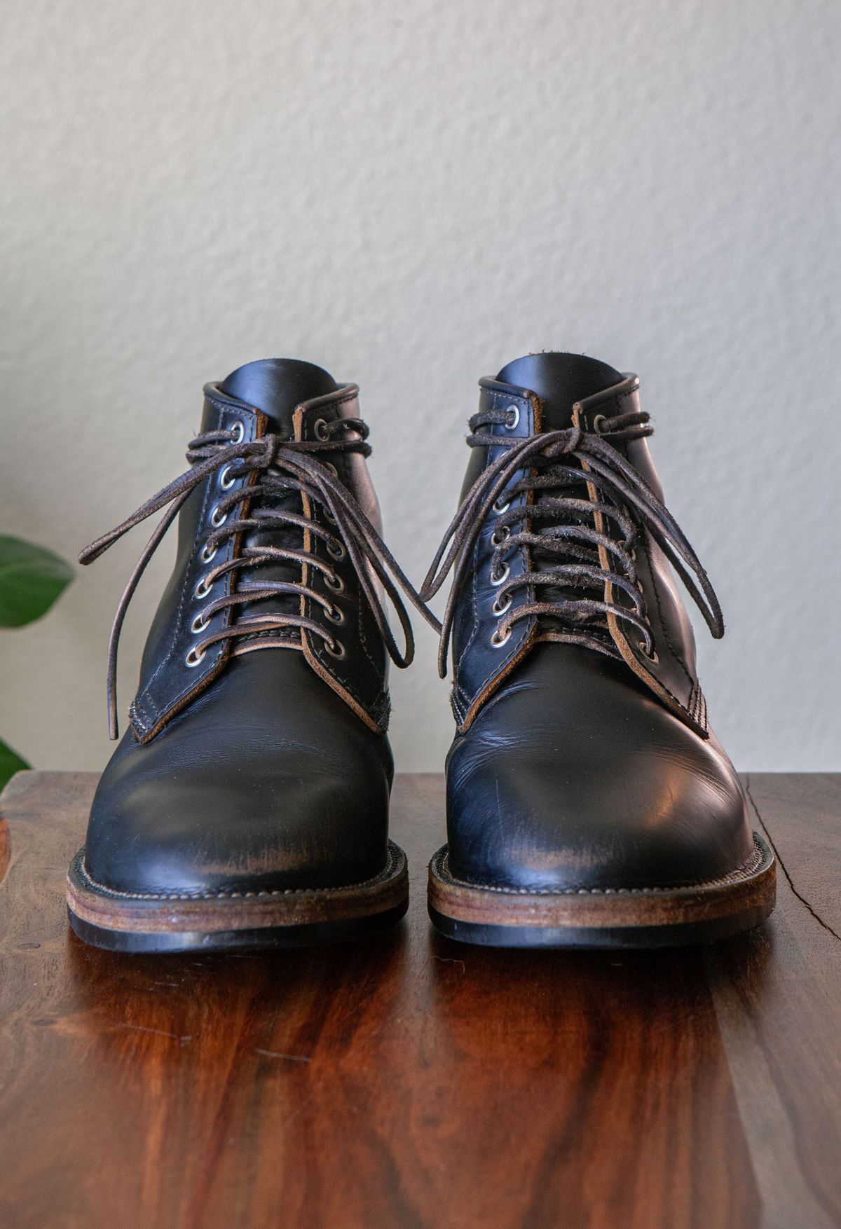 Photo by pigeontree on December 2, 2022 of the Santalum x PTC The Klondike Service Boot in S.B. Foot Black Klondike.