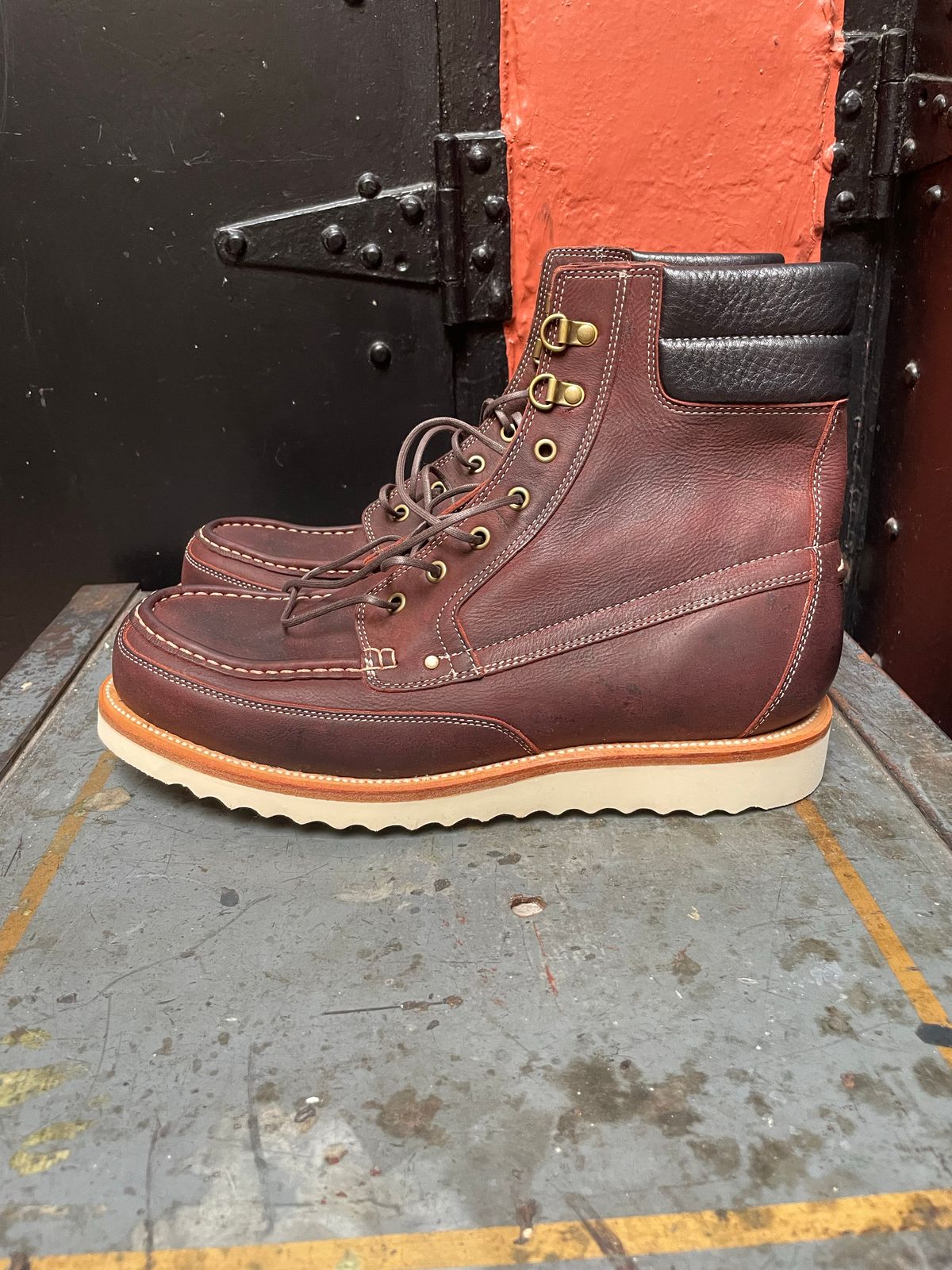 Photo by TSF415 on October 2, 2022 of the Grant Stone Field Boot in C.F. Stead Dark Burgundy Classic Kudu.