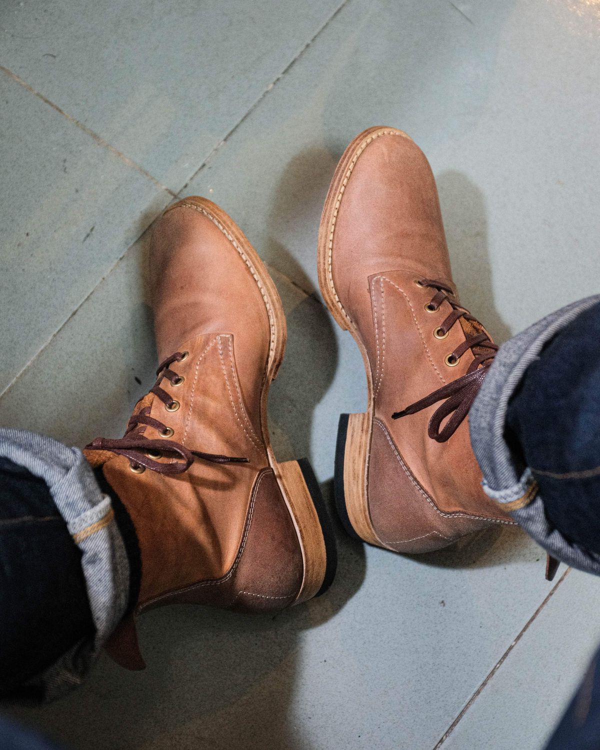 Photo by akito on October 1, 2025 of the Akito WWII Type 5 M90 IJA Boot in Comipel Crust Shell Cordovan.