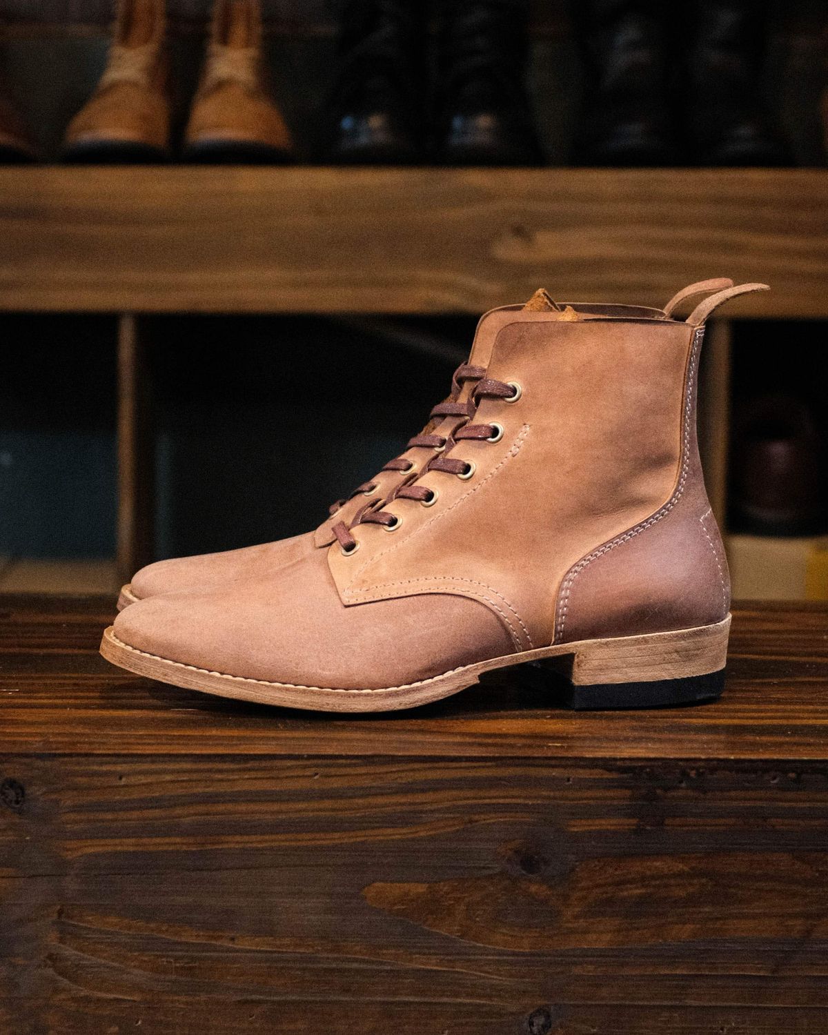 Photo by akito on October 1, 2025 of the Akito WWII Type 5 M90 IJA Boot in Comipel Crust Shell Cordovan.