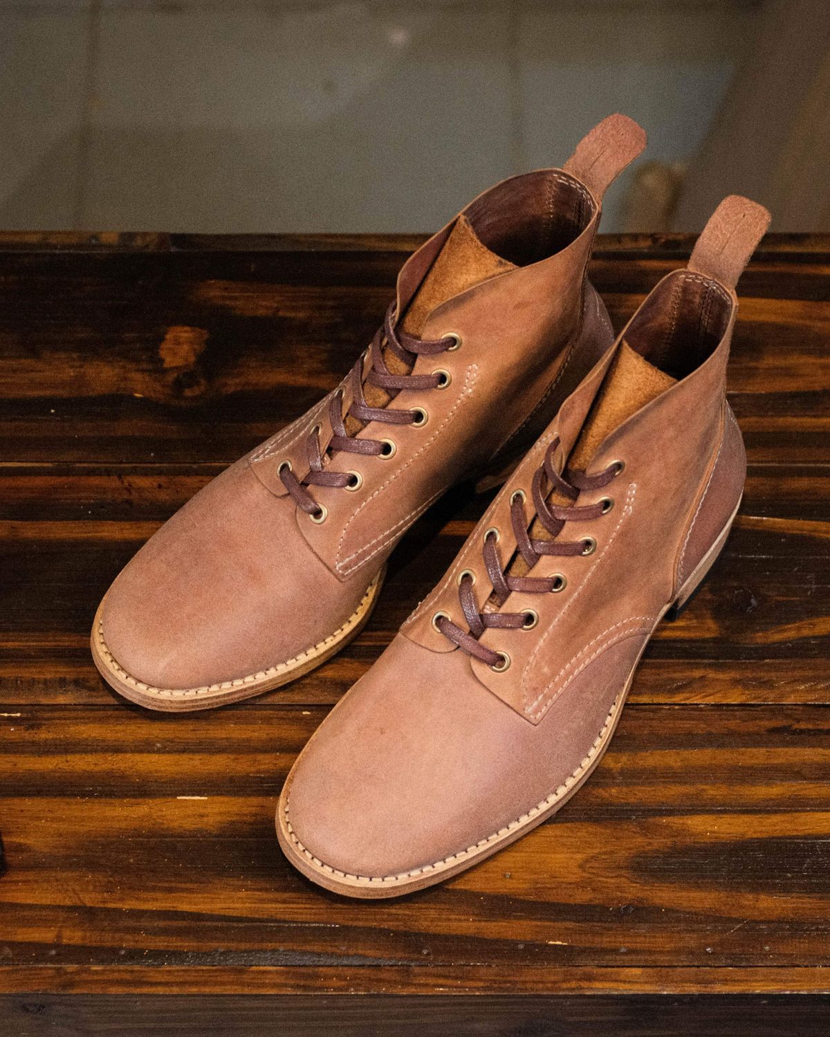 Photo by akito on October 1, 2025 of the Akito WWII Type 5 M90 IJA Boot in Comipel Crust Shell Cordovan.