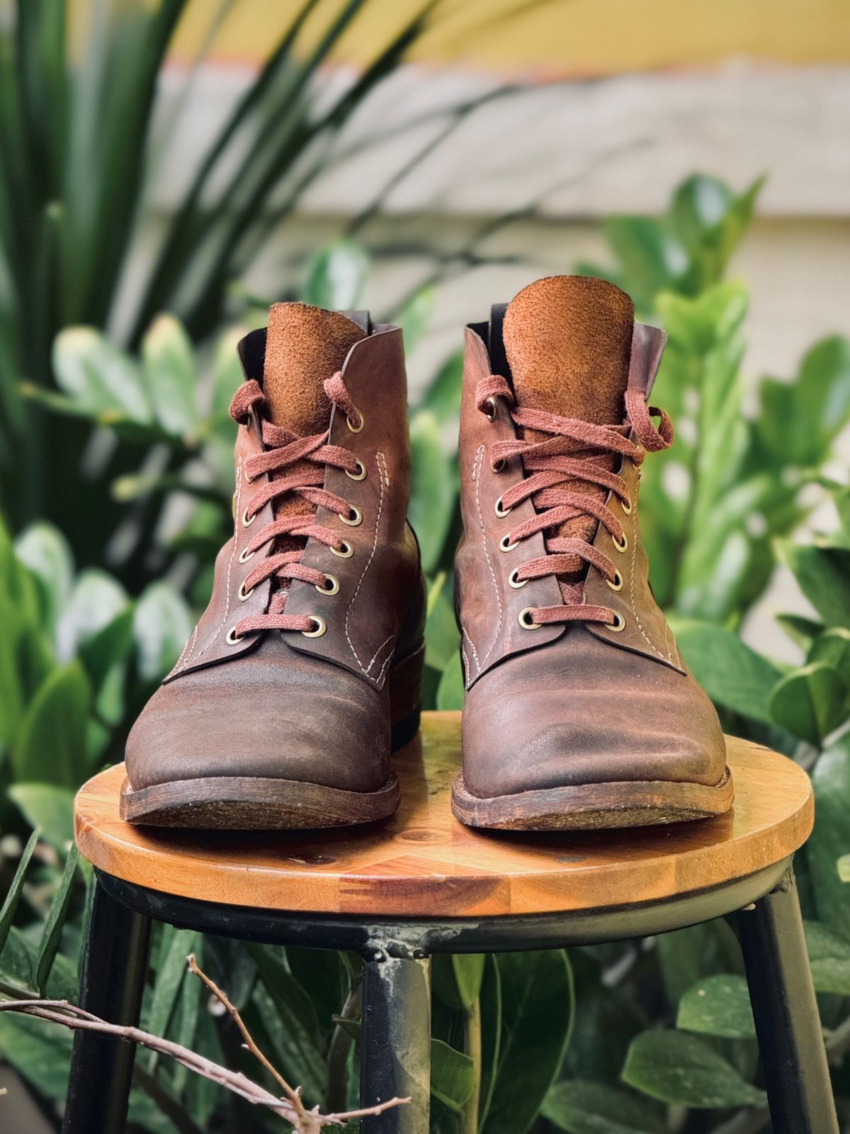 Photo by akito on November 5, 2025 of the Akito WWII Type 5 M90 IJA Boot in Comipel Crust Shell Cordovan.