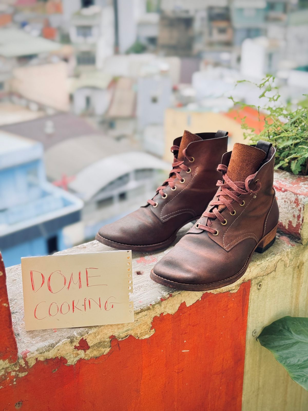 Photo by akito on November 5, 2025 of the Akito WWII Type 5 M90 IJA Boot in Comipel Crust Shell Cordovan.