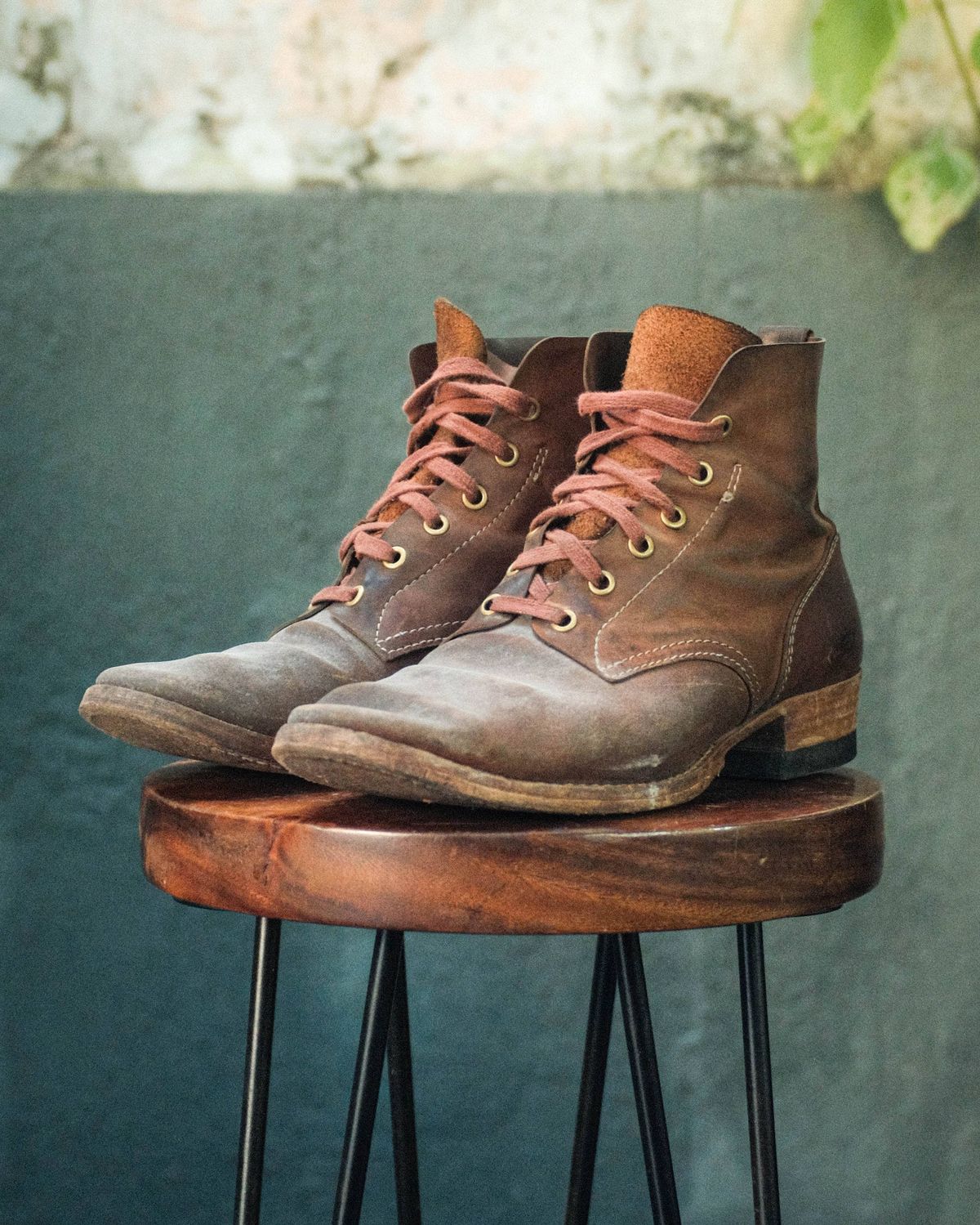 Photo by akito on December 1, 2025 of the Akito WWII Type 5 M90 IJA Boot in Comipel Crust Shell Cordovan.