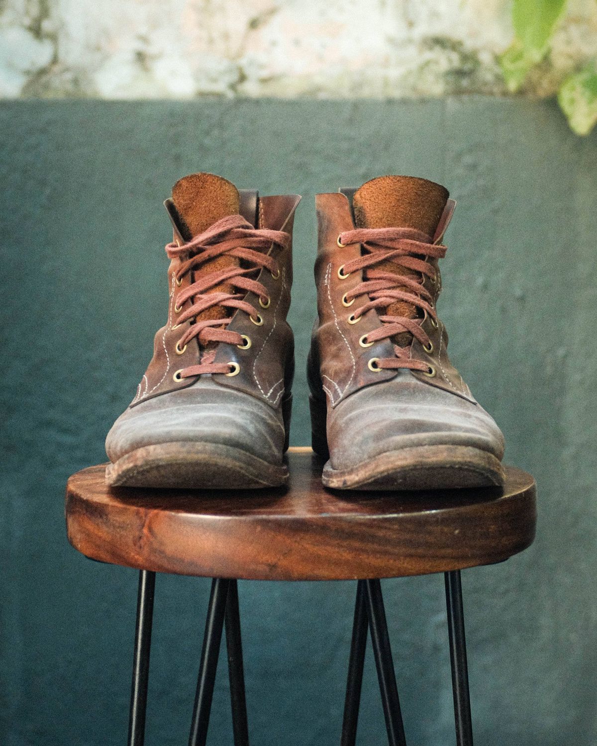 Photo by akito on December 1, 2025 of the Akito WWII Type 5 M90 IJA Boot in Comipel Crust Shell Cordovan.