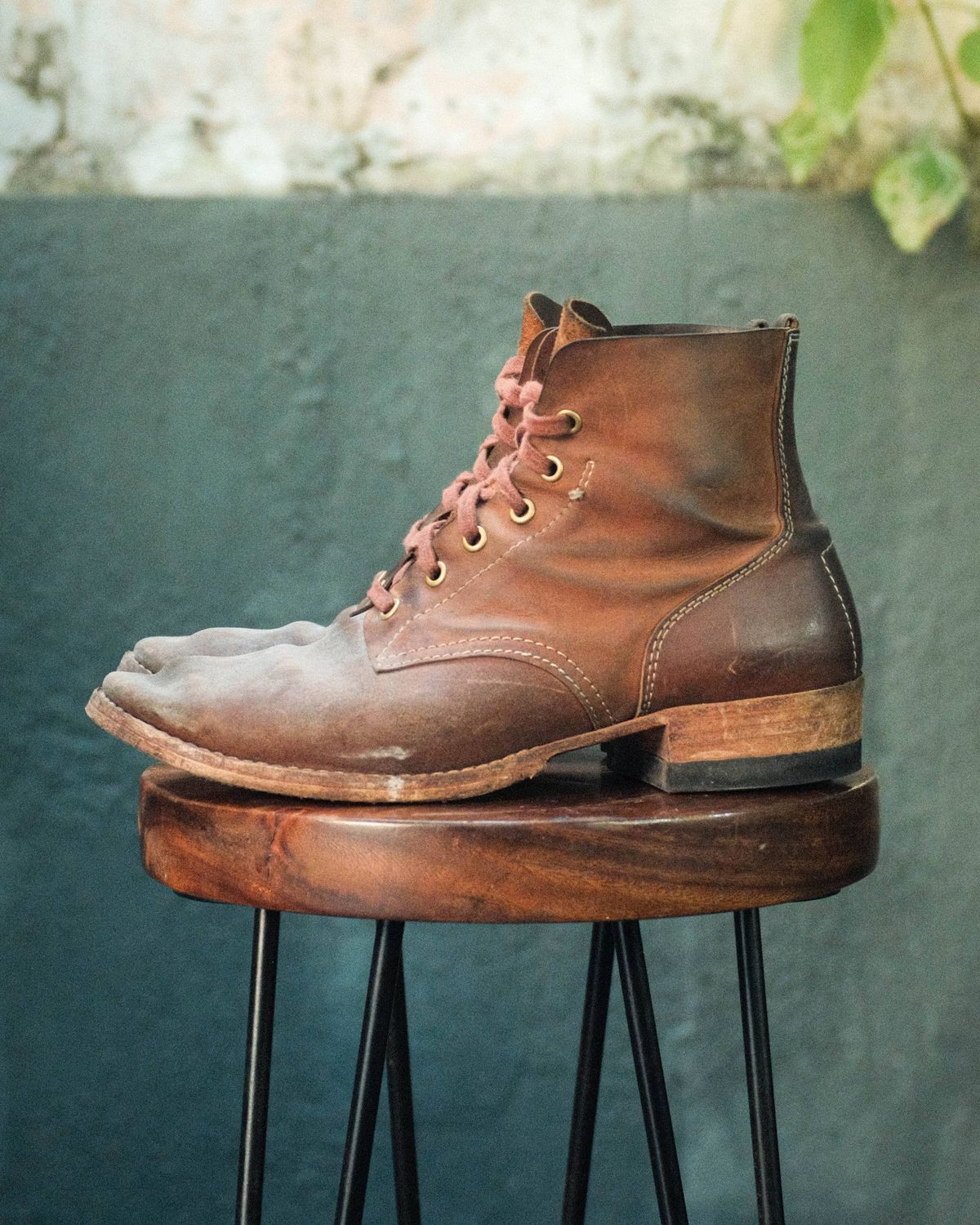Photo by akito on December 1, 2025 of the Akito WWII Type 5 M90 IJA Boot in Comipel Crust Shell Cordovan.