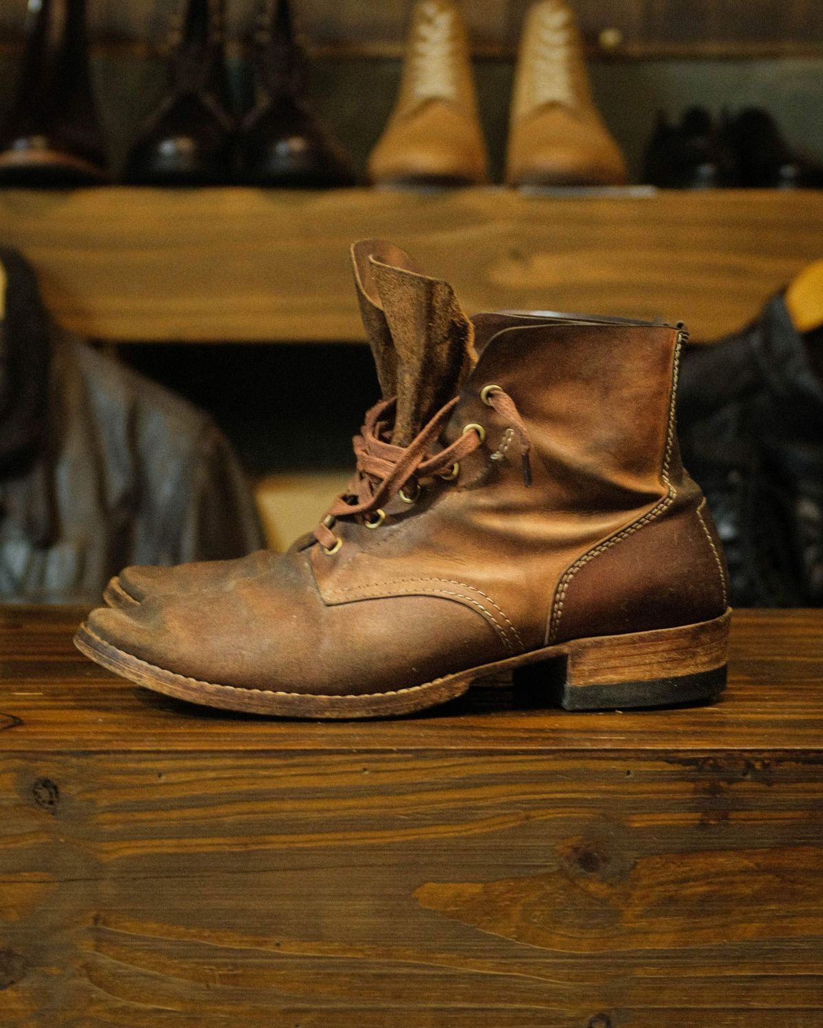 Photo by akito on January 6, 2026 of the Akito WWII Type 5 M90 IJA Boot in Comipel Crust Shell Cordovan.