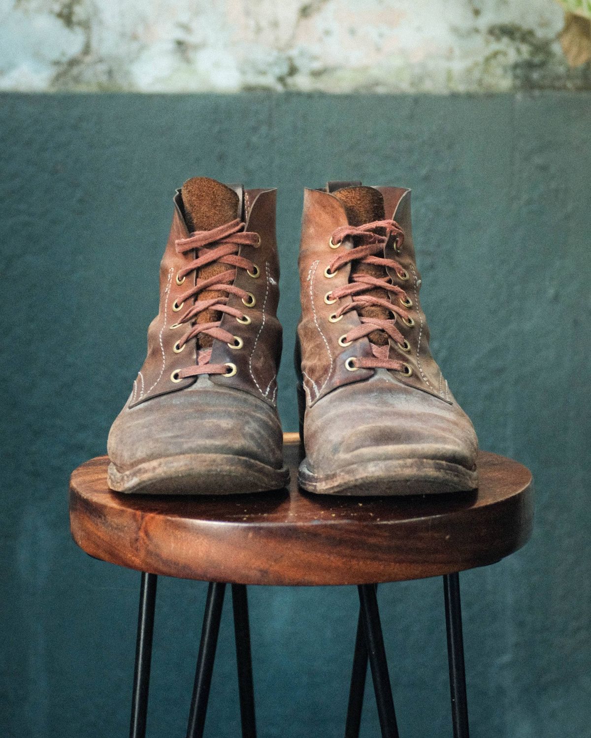 Photo by akito on February 2, 2026 of the Akito WWII Type 5 M90 IJA Boot in Comipel Crust Shell Cordovan.