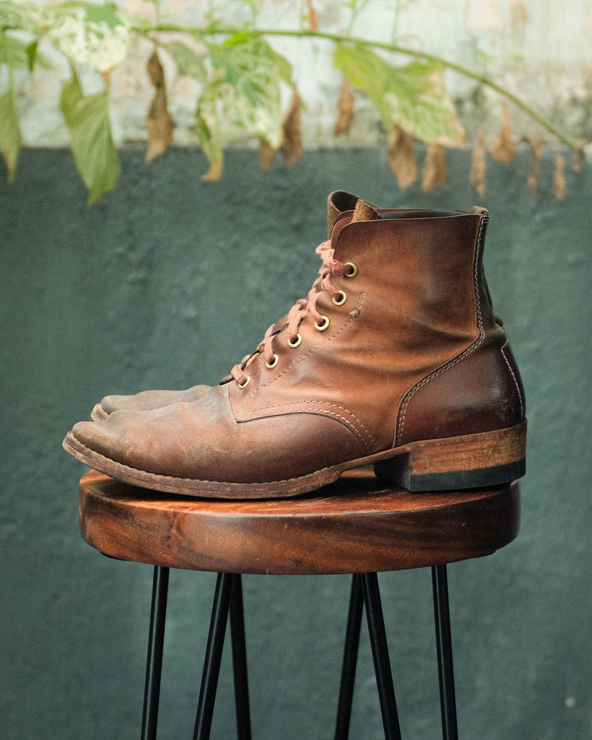 Photo by akito on March 2, 2026 of the Akito WWII Type 5 M90 IJA Boot in Comipel Crust Shell Cordovan.