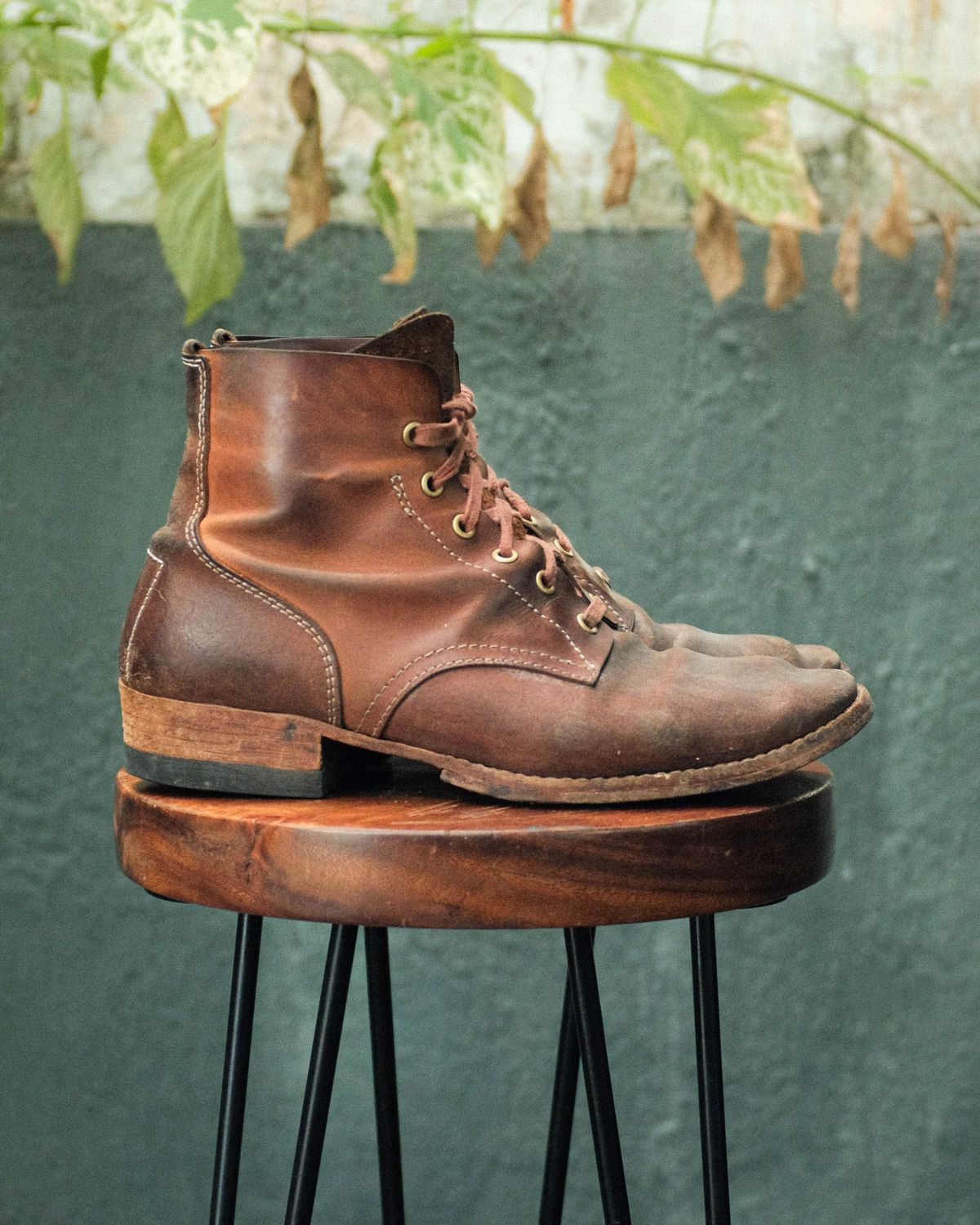 Photo by akito on March 2, 2026 of the Akito WWII Type 5 M90 IJA Boot in Comipel Crust Shell Cordovan.