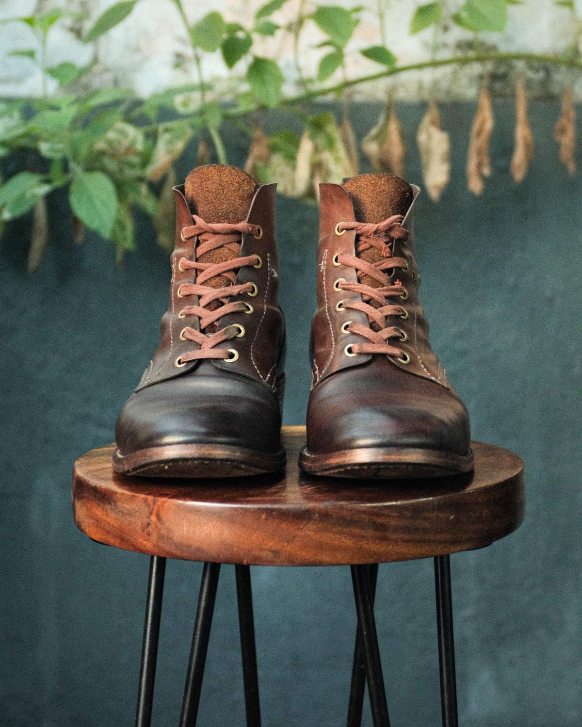 Photo by akito on April 3, 2026 of the Akito WWII Type 5 M90 IJA Boot in Comipel Crust Shell Cordovan.