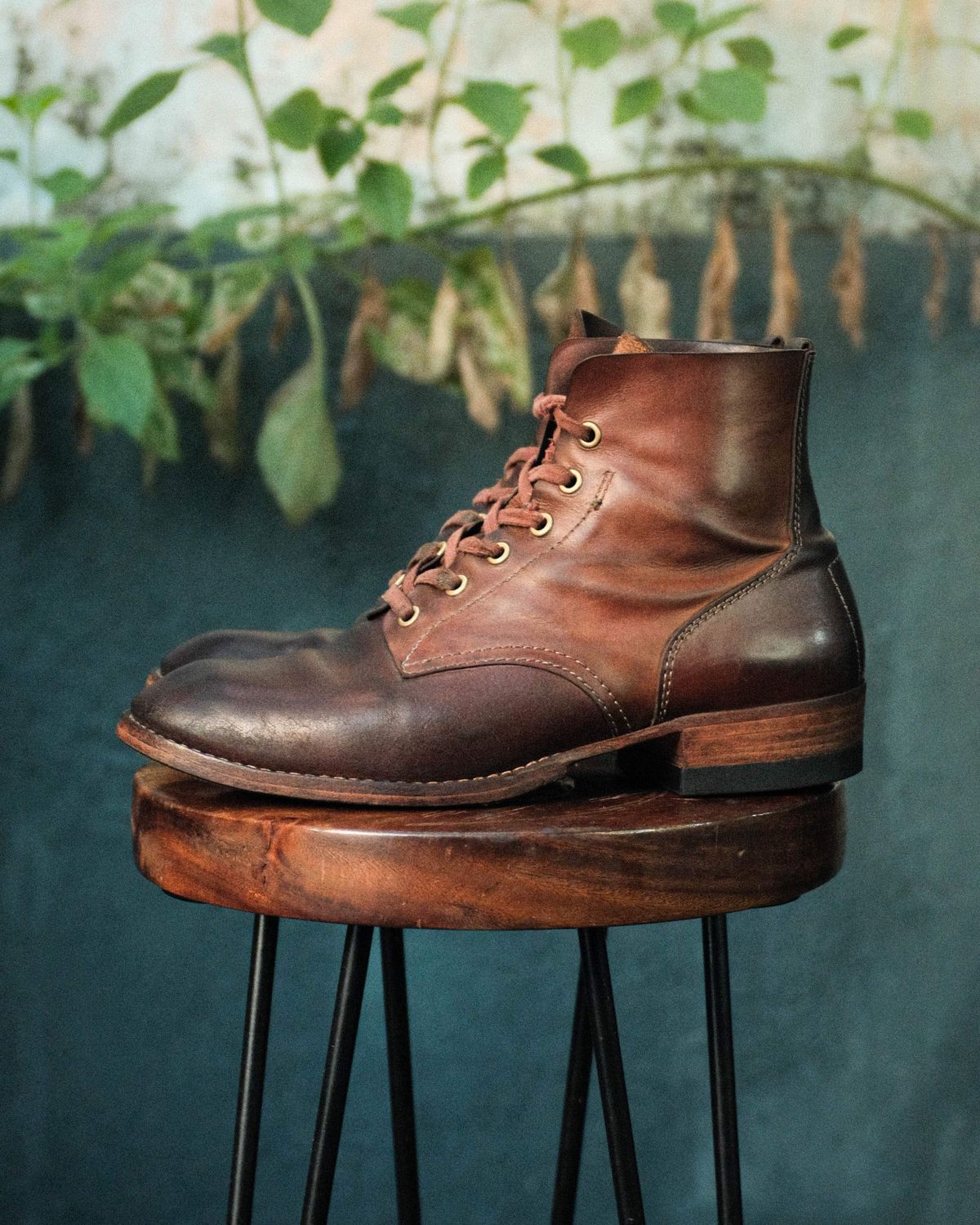 Photo by akito on April 3, 2026 of the Akito WWII Type 5 M90 IJA Boot in Comipel Crust Shell Cordovan.