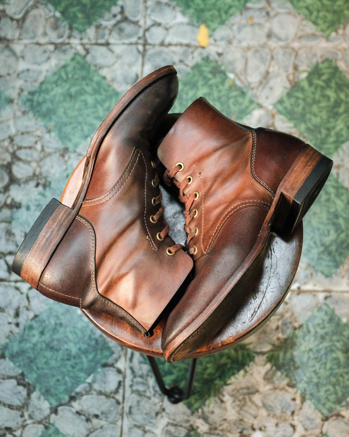 Photo by akito on April 3, 2026 of the Akito WWII Type 5 M90 IJA Boot in Comipel Crust Shell Cordovan.