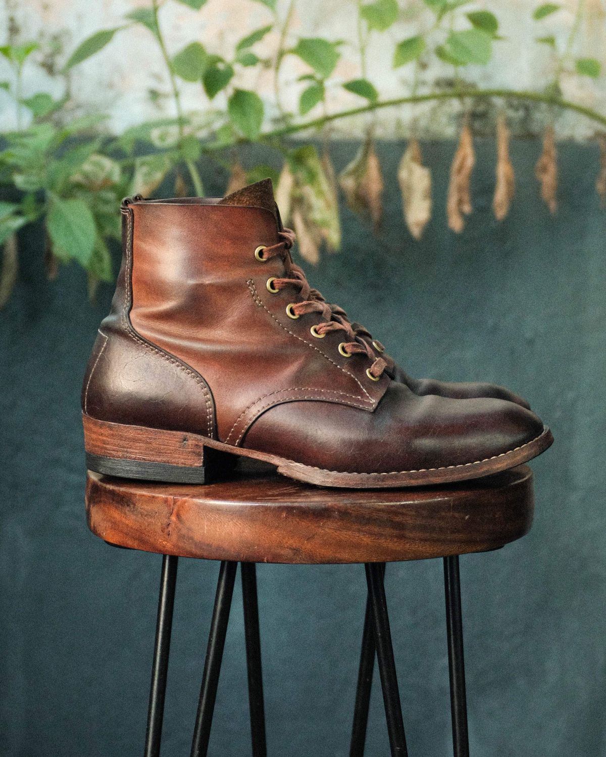 Photo by akito on April 3, 2026 of the Akito WWII Type 5 M90 IJA Boot in Comipel Crust Shell Cordovan.