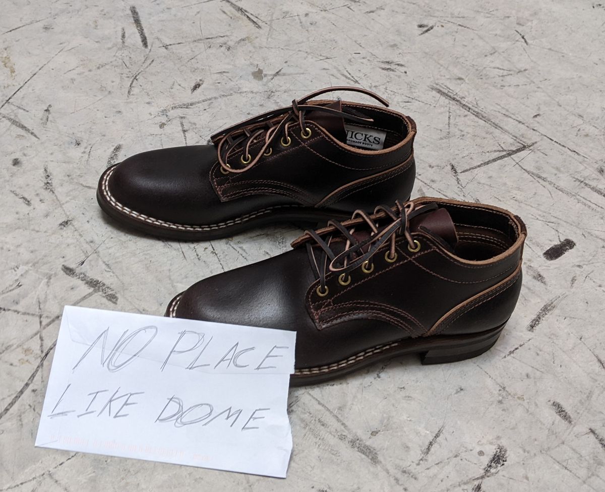 Photo by DonDiego on November 8, 2022 of the Nicks Comstock in Horween Brown Waxed Flesh.
