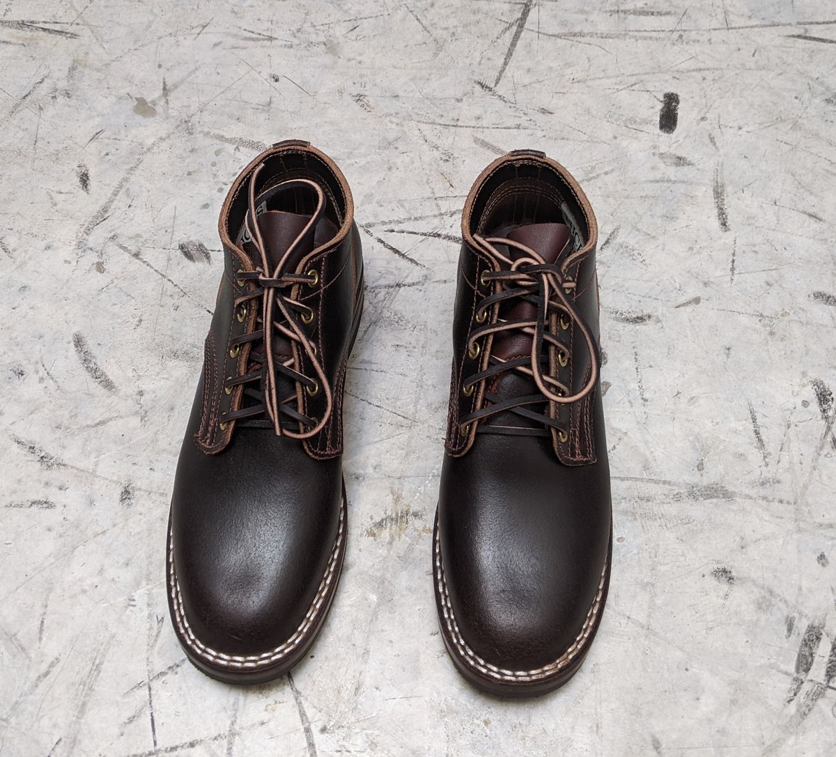 Photo by DonDiego on November 8, 2022 of the Nicks Comstock in Horween Brown Waxed Flesh.