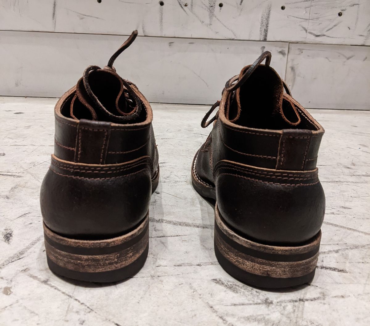 Photo by DonDiego on January 4, 2023 of the Nicks Comstock in Horween Brown Waxed Flesh.