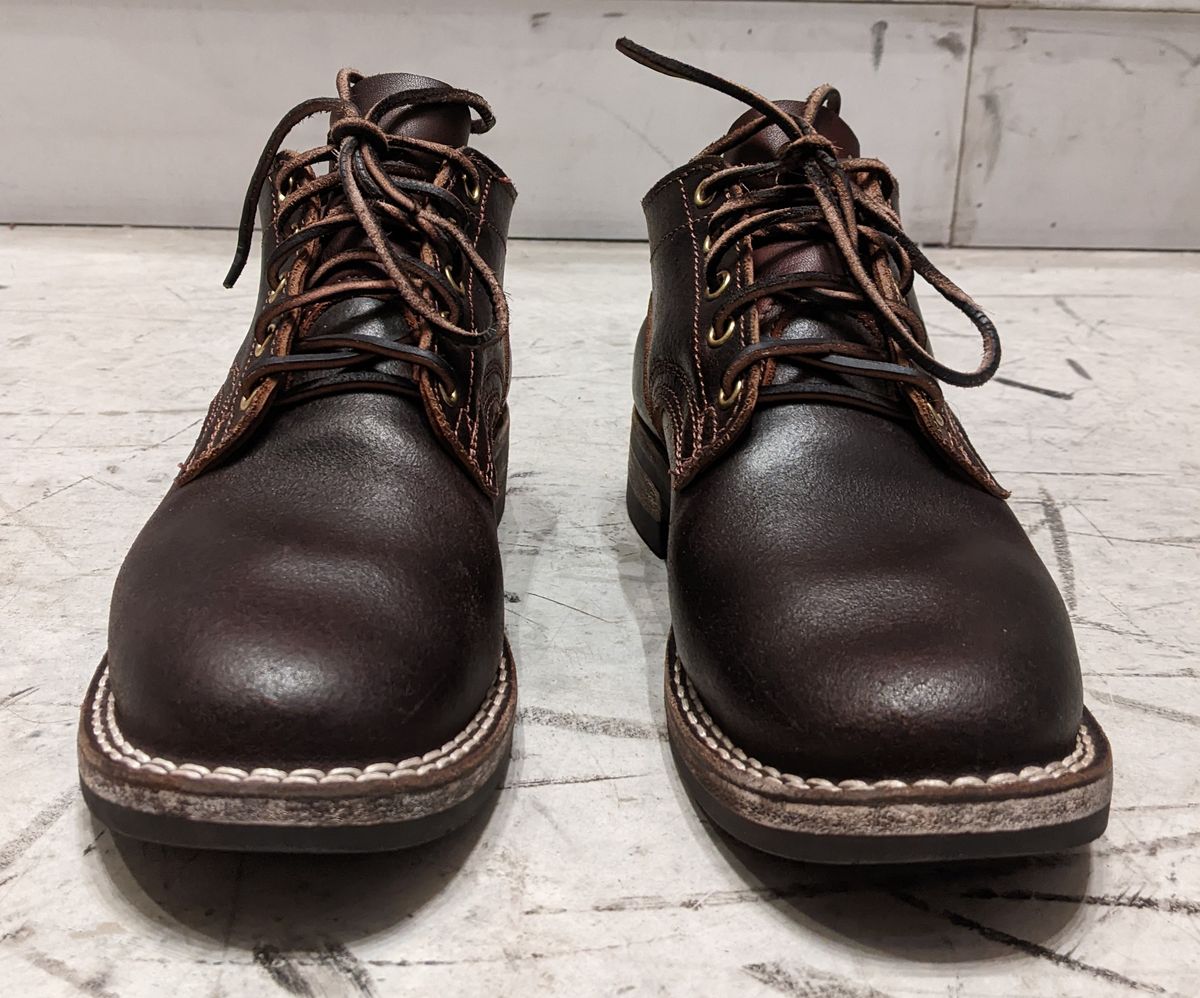 Photo by DonDiego on January 4, 2023 of the Nicks Comstock in Horween Brown Waxed Flesh.