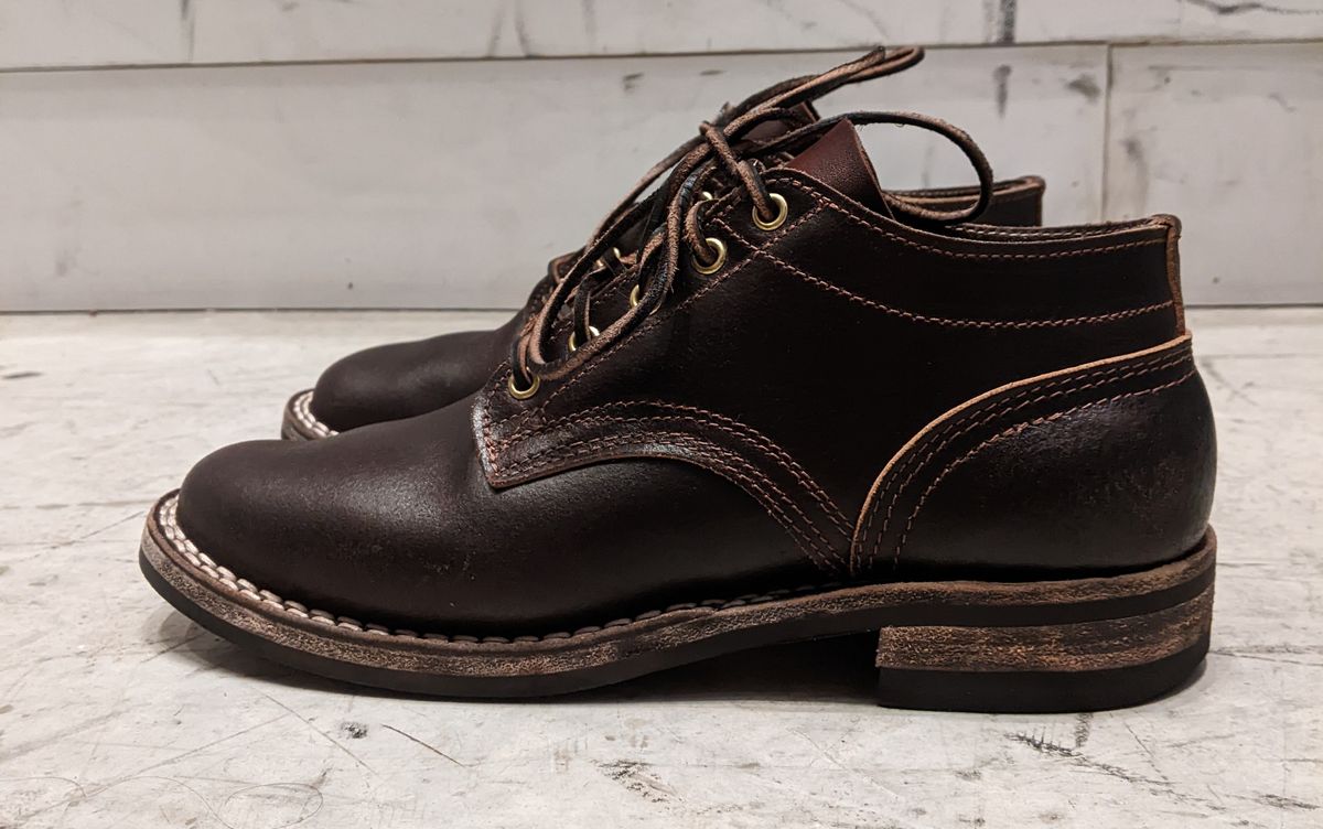 Photo by DonDiego on January 4, 2023 of the Nicks Comstock in Horween Brown Waxed Flesh.