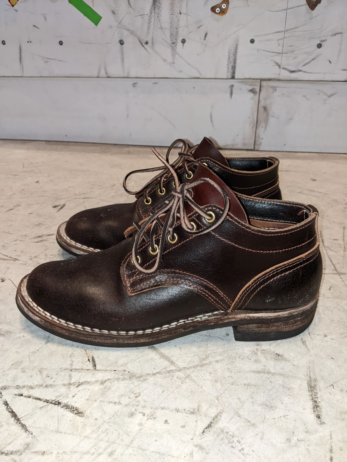 Photo by DonDiego on March 6, 2023 of the Nicks Comstock in Horween Brown Waxed Flesh.