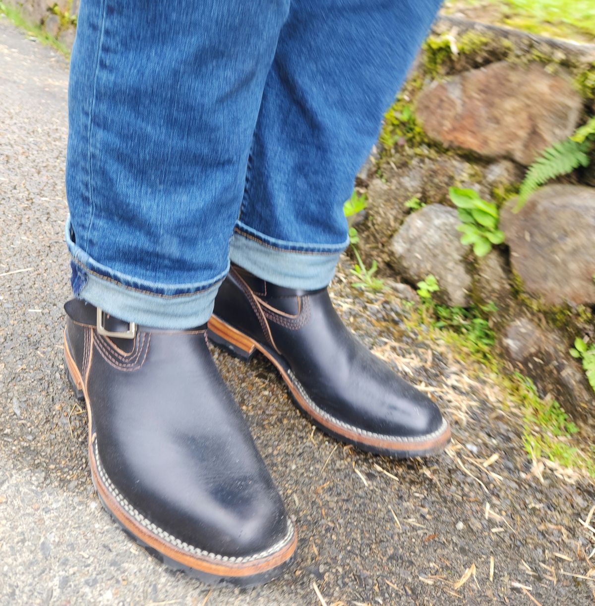 Photo by Littlewood555 on November 4, 2023 of the Wesco Mister Lou in Horween Black Chromexcel Horsehide.