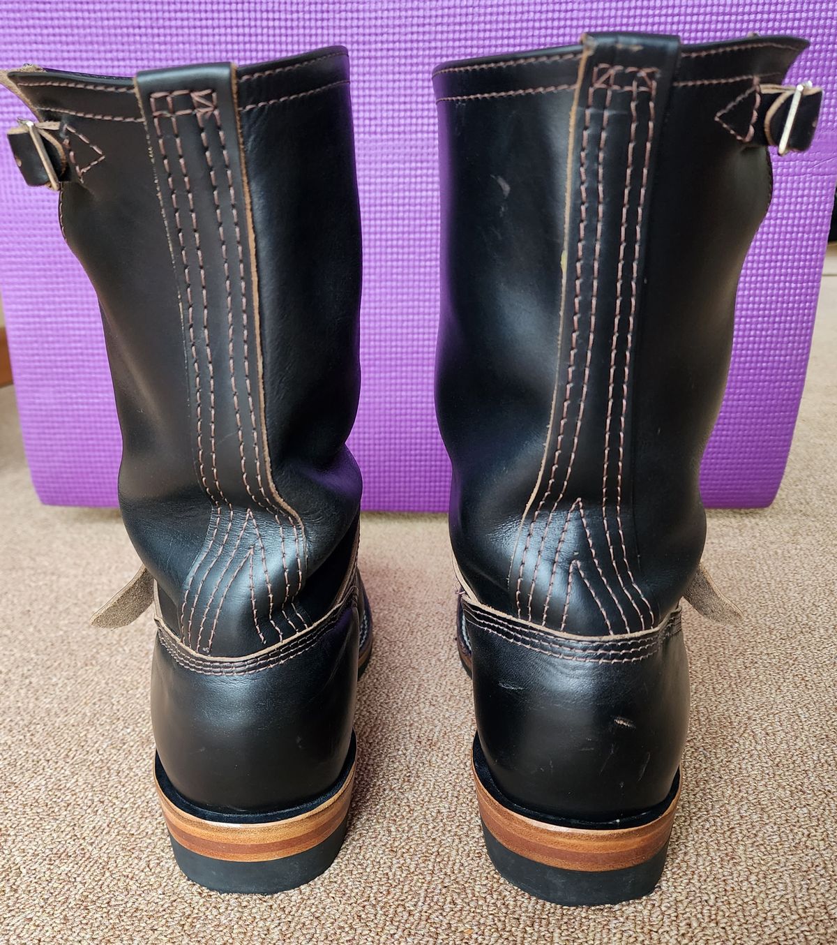Photo by Littlewood555 on November 4, 2023 of the Wesco Mister Lou in Horween Black Chromexcel Horsehide.