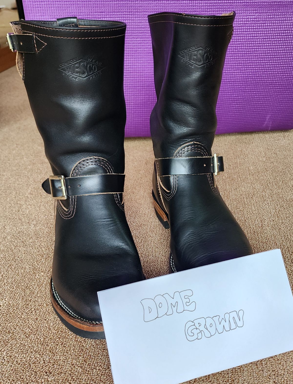 Photo by Littlewood555 on November 4, 2023 of the Wesco Mister Lou in Horween Black Chromexcel Horsehide.